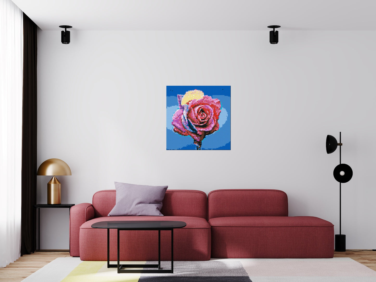 Colourful Rose - Brick Art Mosaic Kit 4x4 large