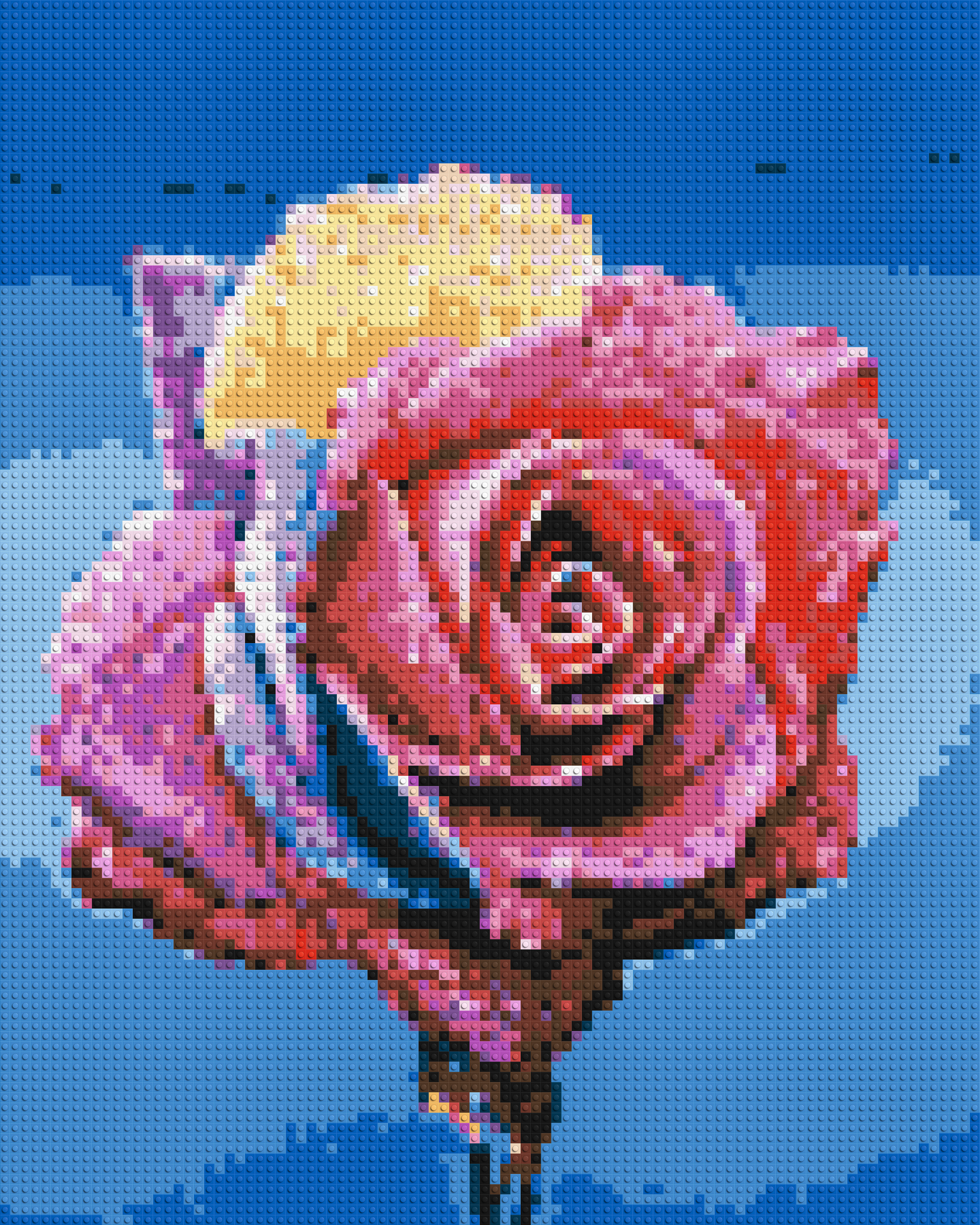 Colourful Rose - Brick Art Mosaic Kit 4x5 large