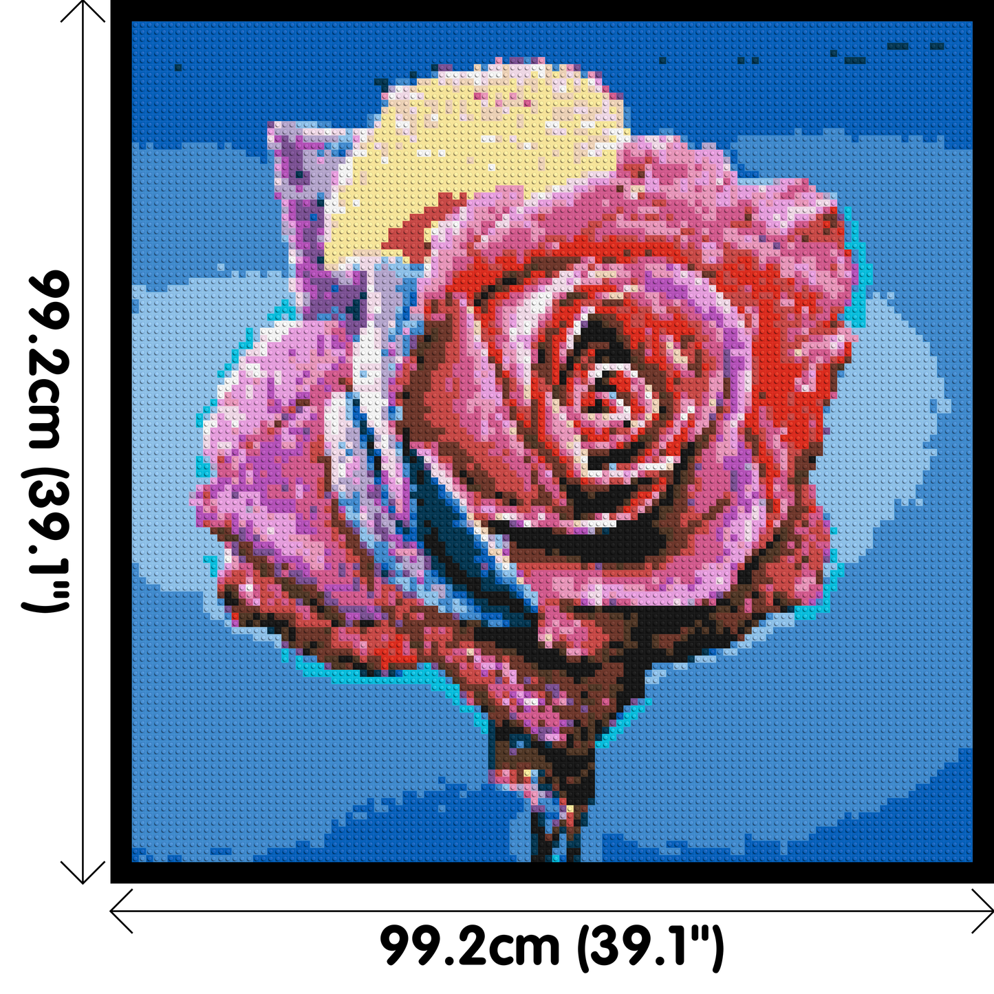 Colourful Rose - Brick Art Mosaic Kit 5x5 large