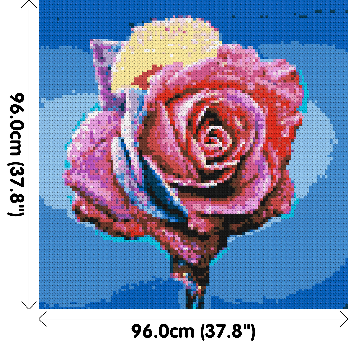 Colourful Rose - Brick Art Mosaic Kit 5x5 large