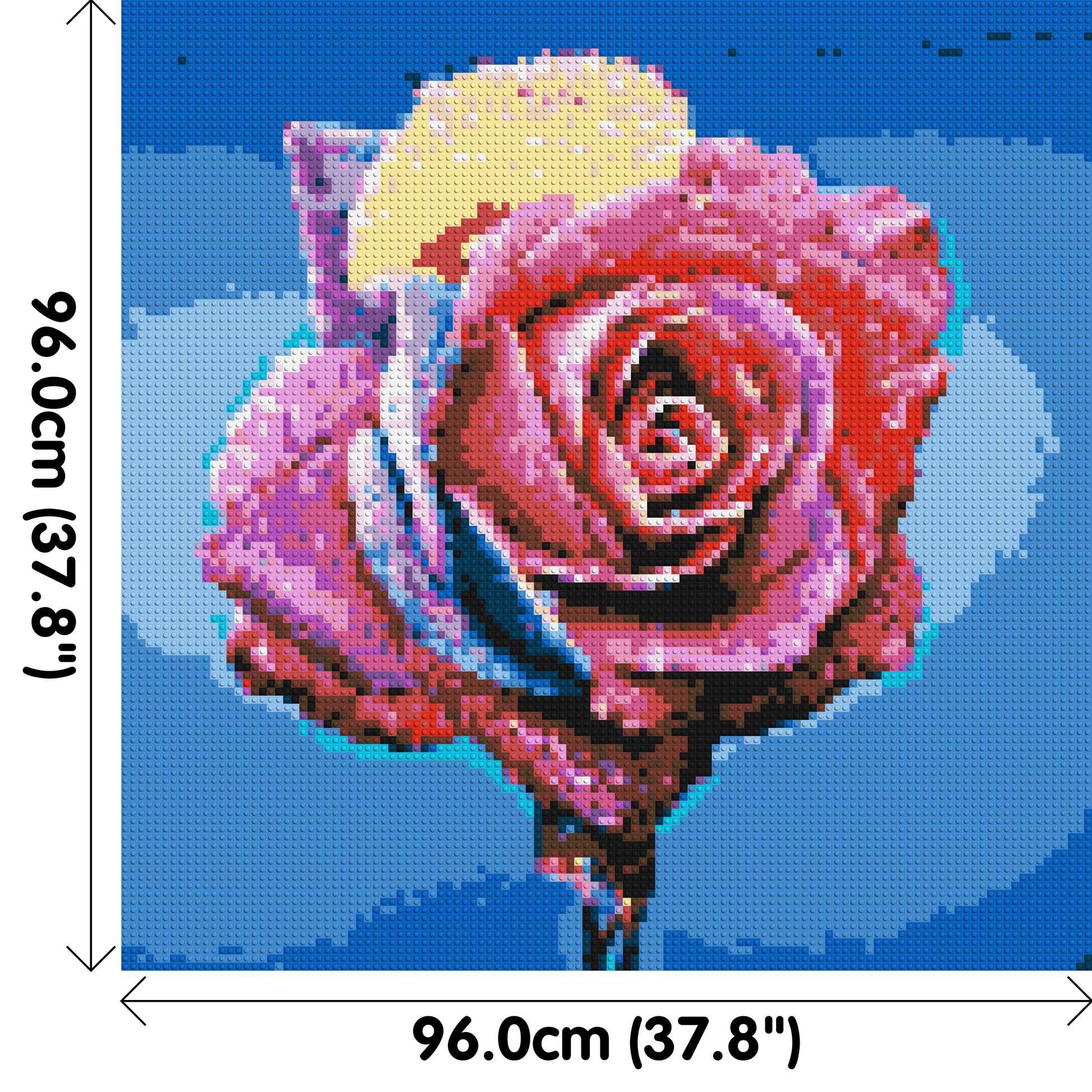 Colourful Rose - Brick Art Mosaic Kit 5x5 dimensions