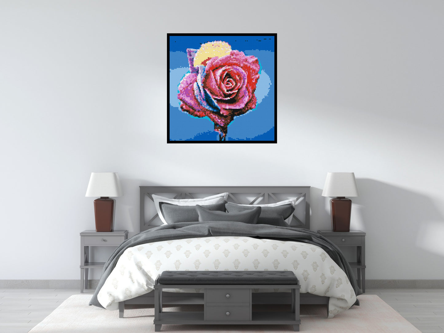 Colourful Rose - Brick Art Mosaic Kit 5x5 large