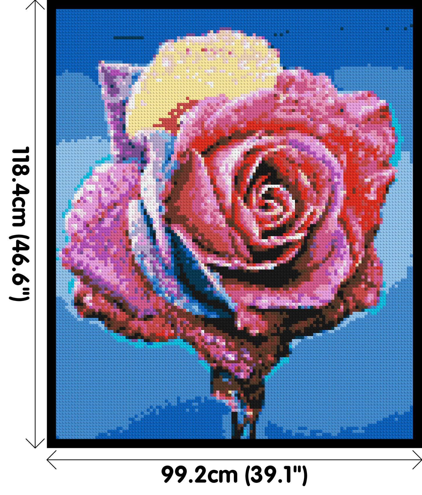 Colourful Rose - Brick Art Mosaic Kit 5x6 large