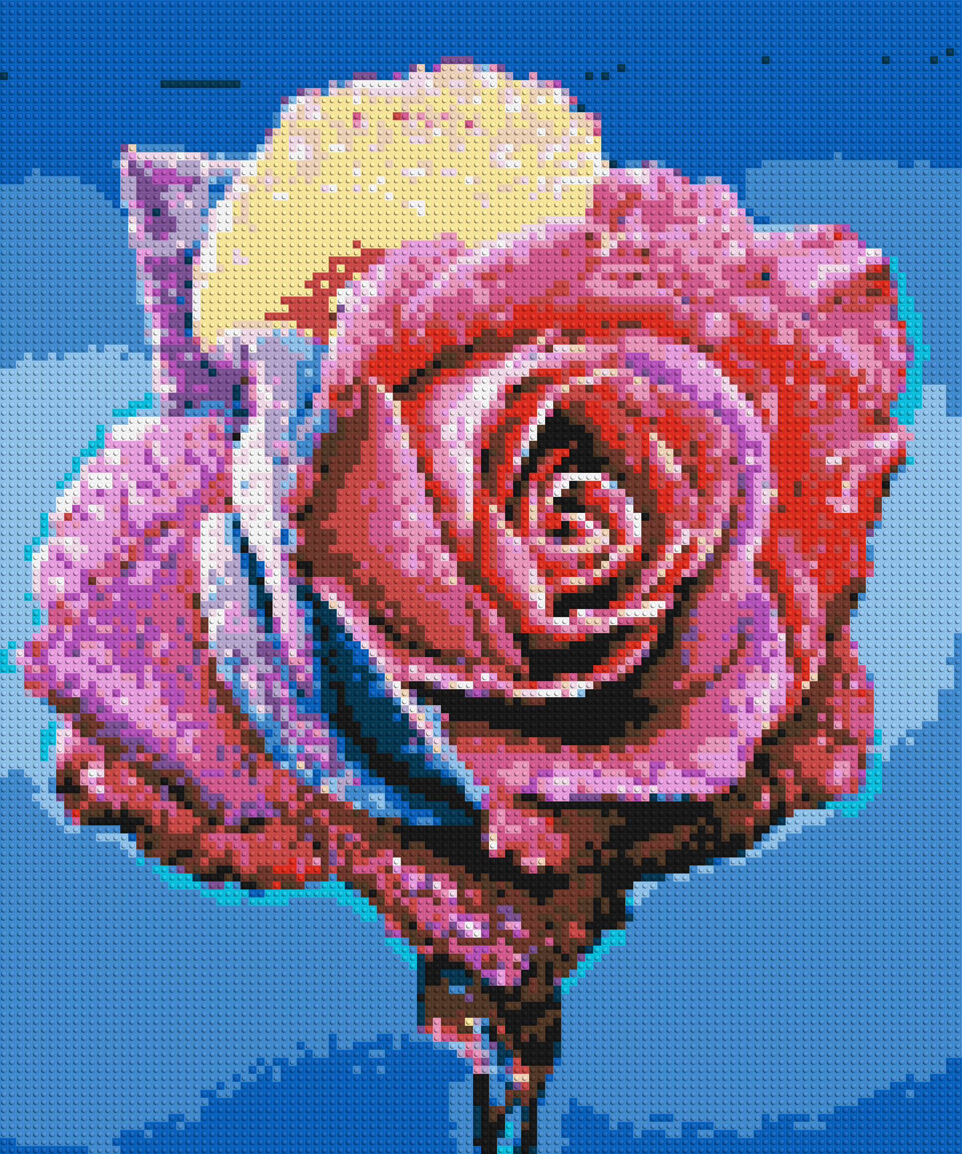 Colourful Rose - Brick Art Mosaic Kit 5x6 large