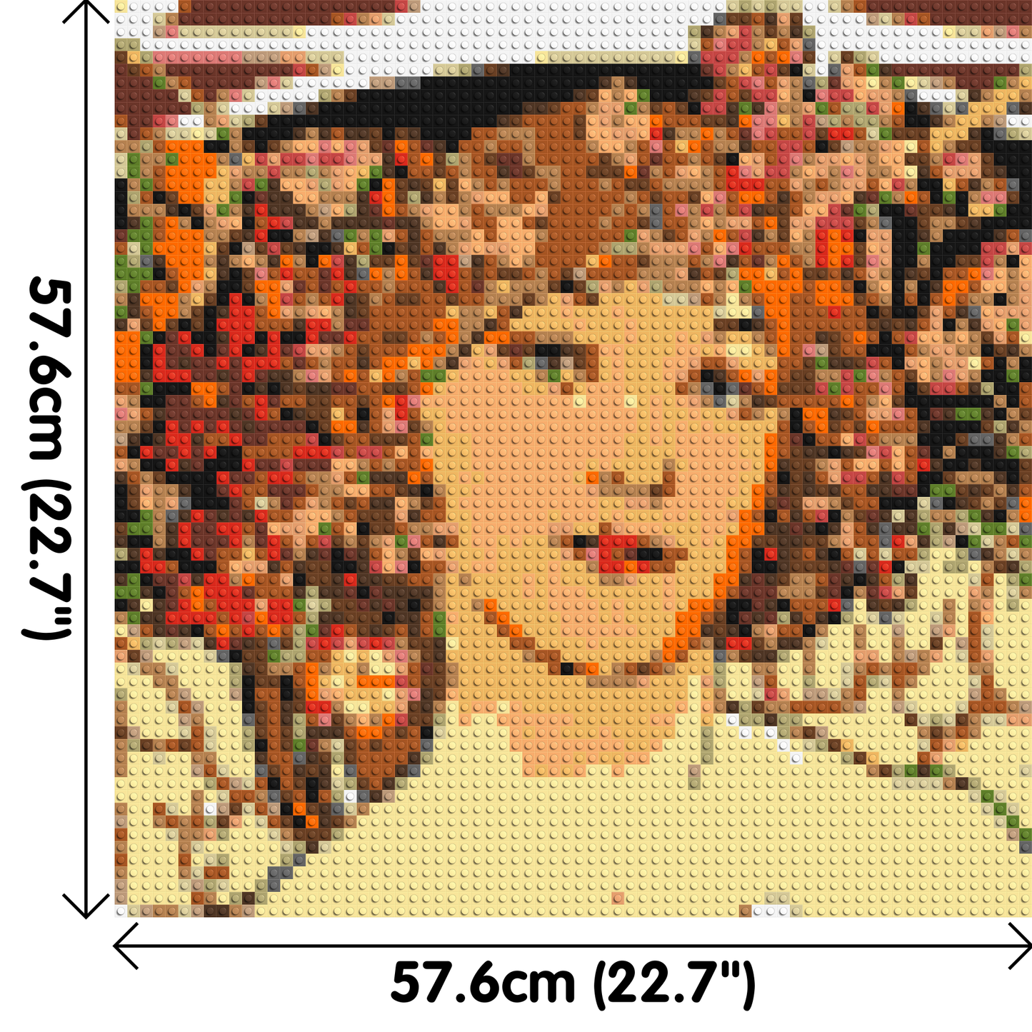 Detail of Reverie by Alphonse Mucha - Brick Art Mosaic Kit 3x3 large