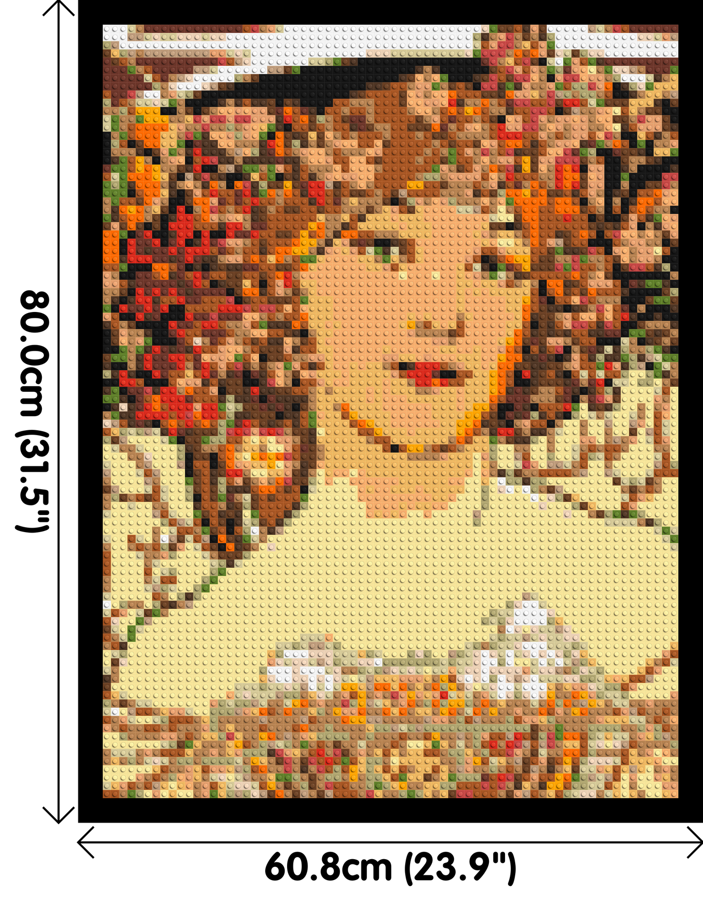 Detail of Reverie by Alphonse Mucha - Brick Art Mosaic Kit 3x4 large