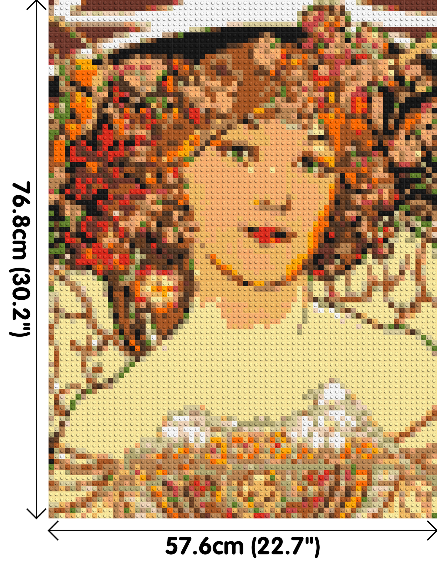 Detail of Reverie by Alphonse Mucha - Brick Art Mosaic Kit 3x4 large