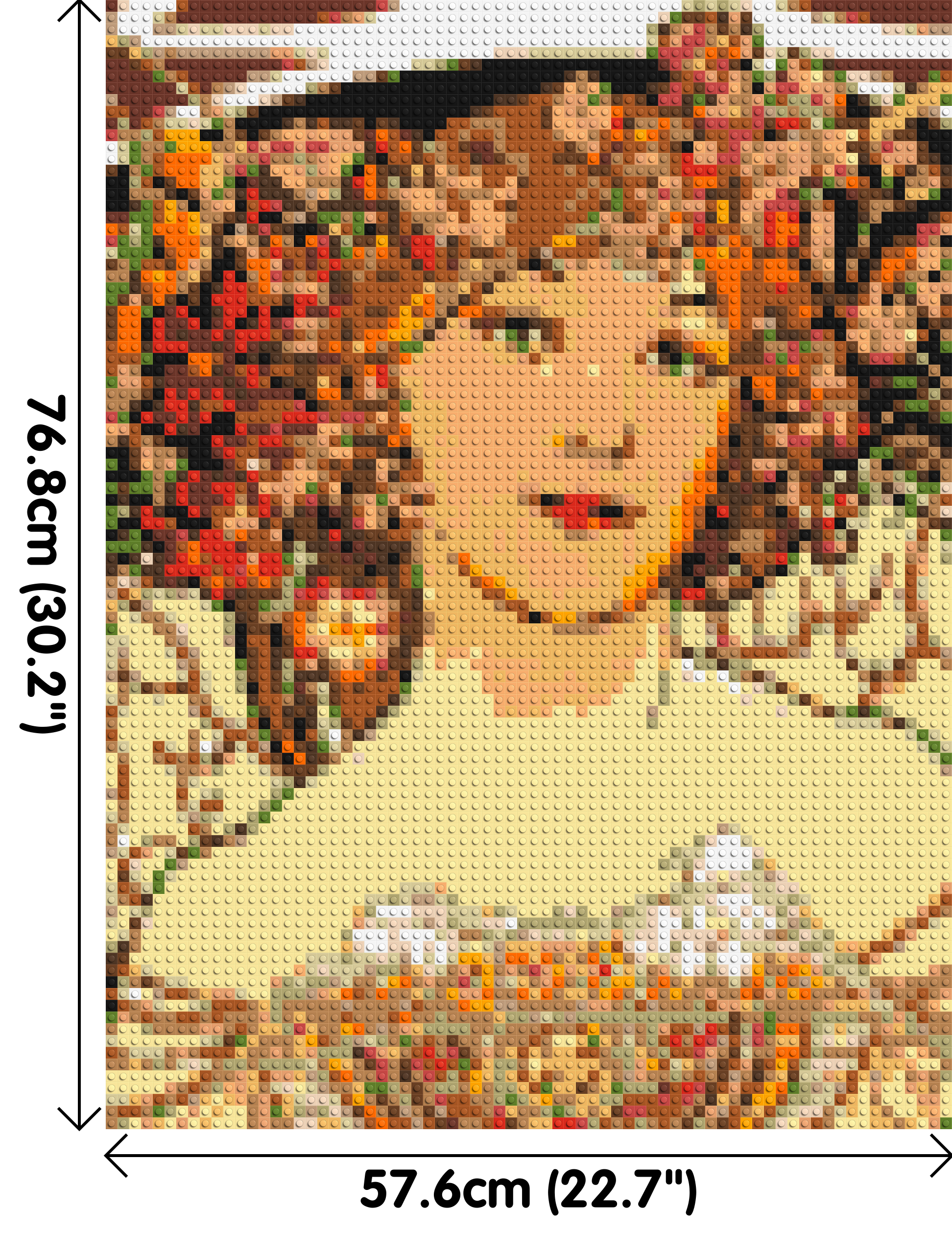 Detail of Reverie by Alphonse Mucha - Brick Art Mosaic Kit 3x4 dimensions