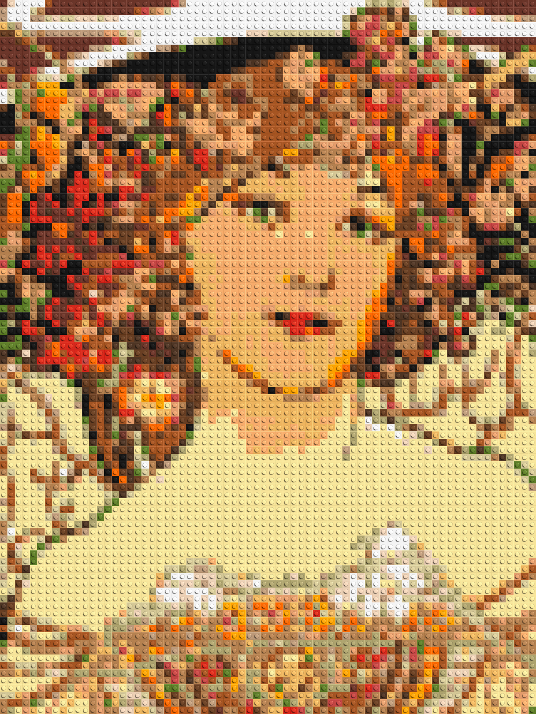 Detail of Reverie by Alphonse Mucha - Brick Art Mosaic Kit 3x4 large