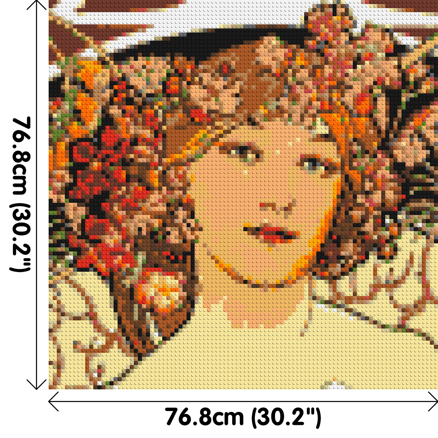 Detail of Reverie by Alphonse Mucha - Brick Art Mosaic Kit 4x4 large