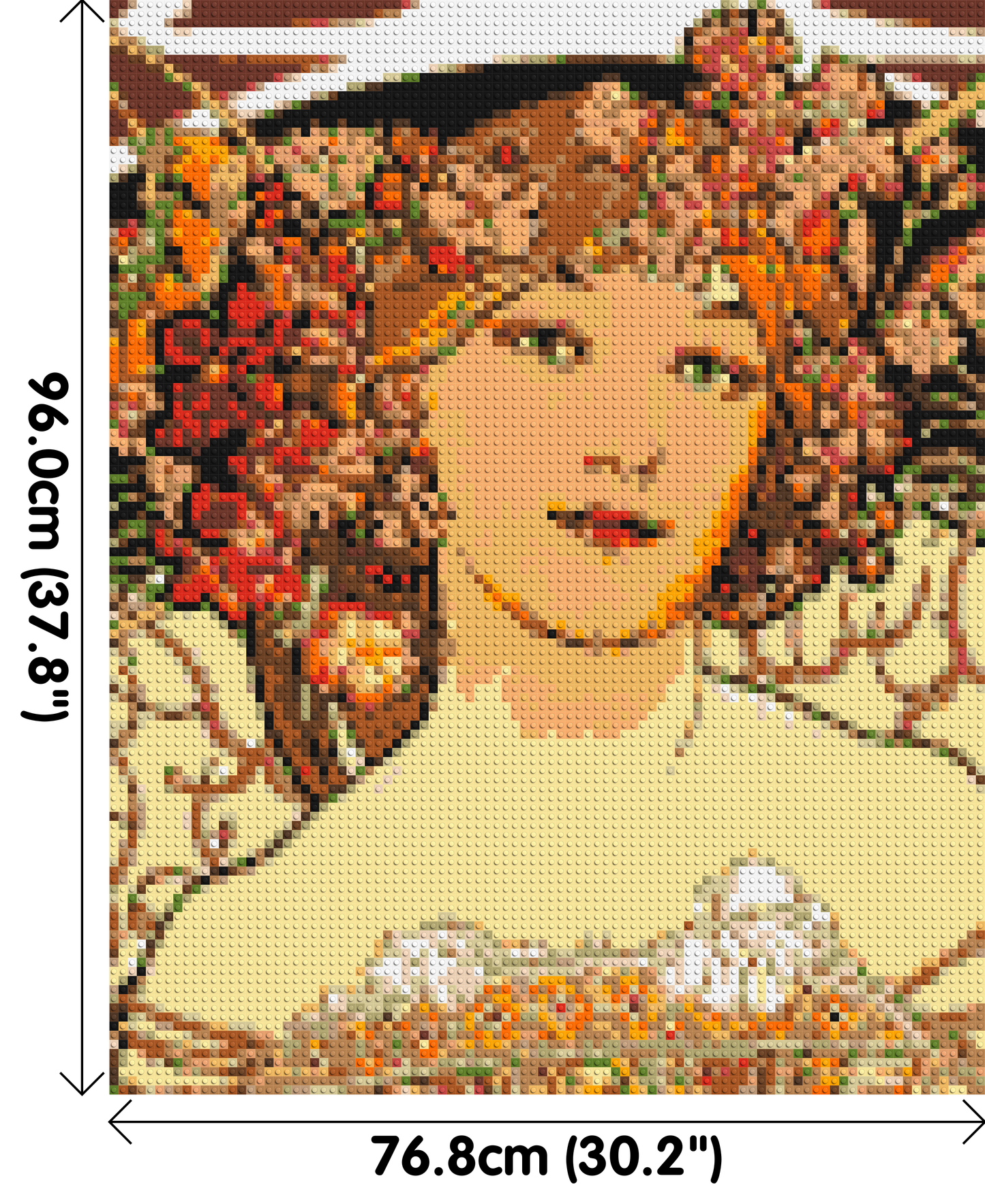 Detail of Reverie by Alphonse Mucha - Brick Art Mosaic Kit 4x5 large