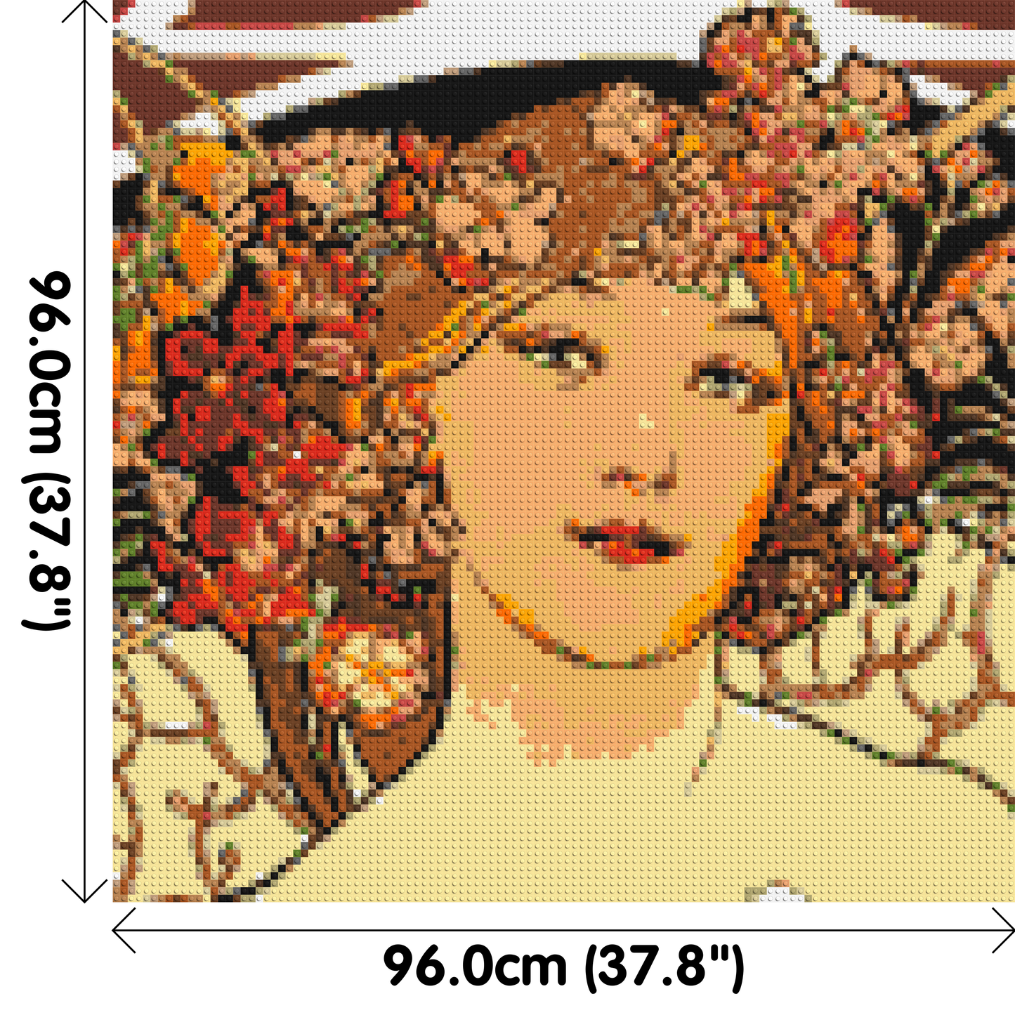 Detail of Reverie by Alphonse Mucha - Brick Art Mosaic Kit 5x5 large