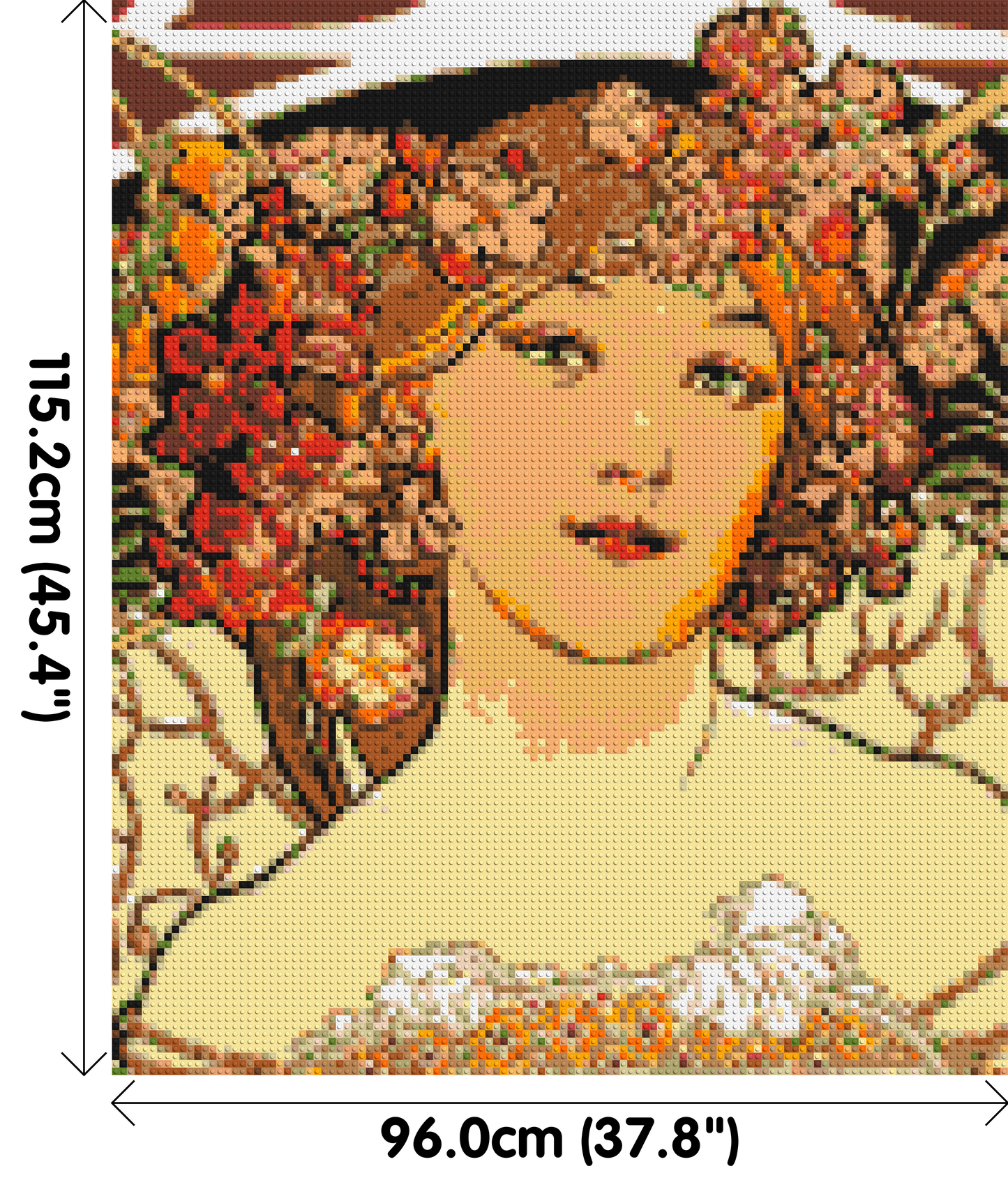 Detail of Reverie by Alphonse Mucha - Brick Art Mosaic Kit 5x6 large