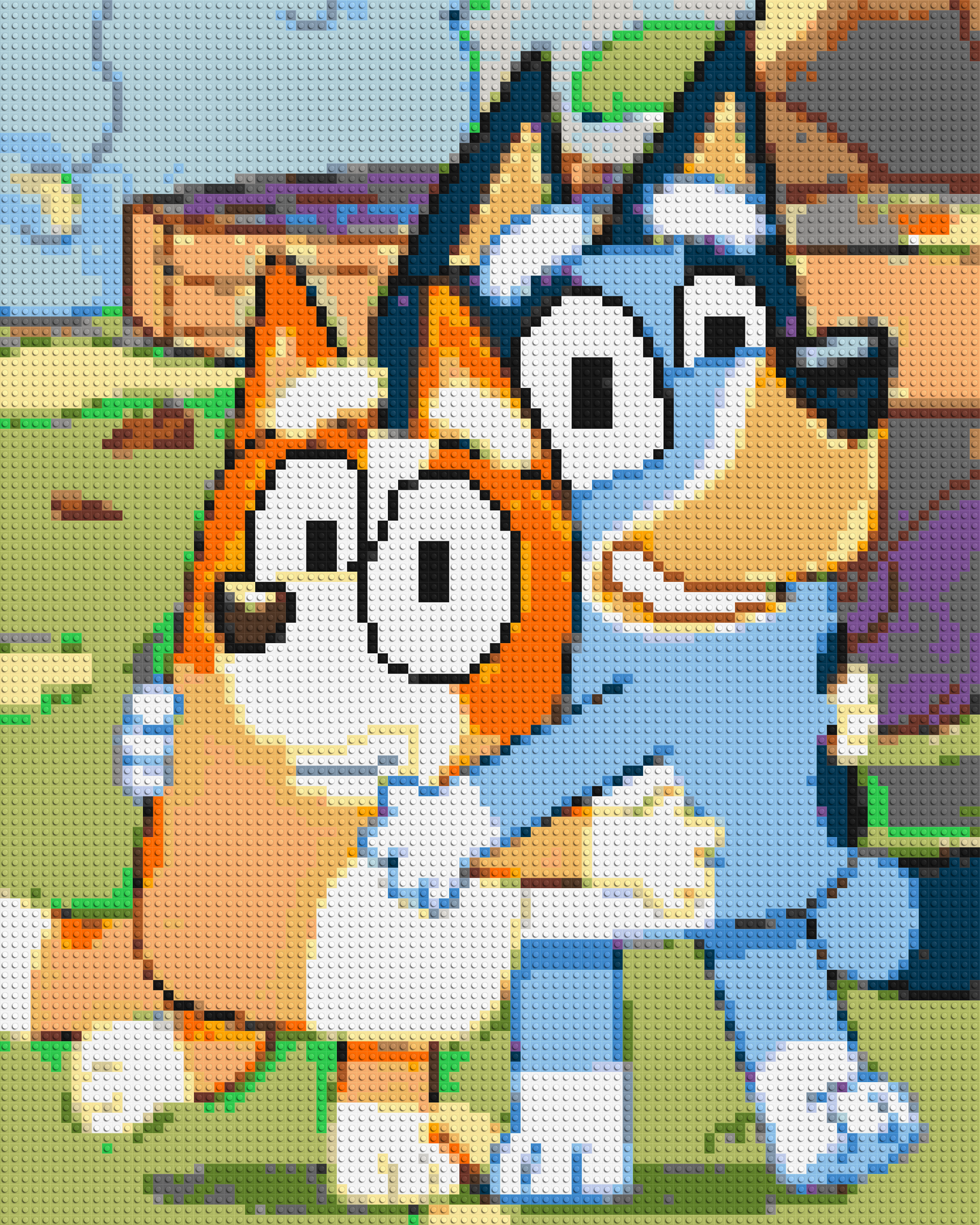 Bluey & Bingo Pixel Art - Brick Art Mosaic Kit 4x5 large