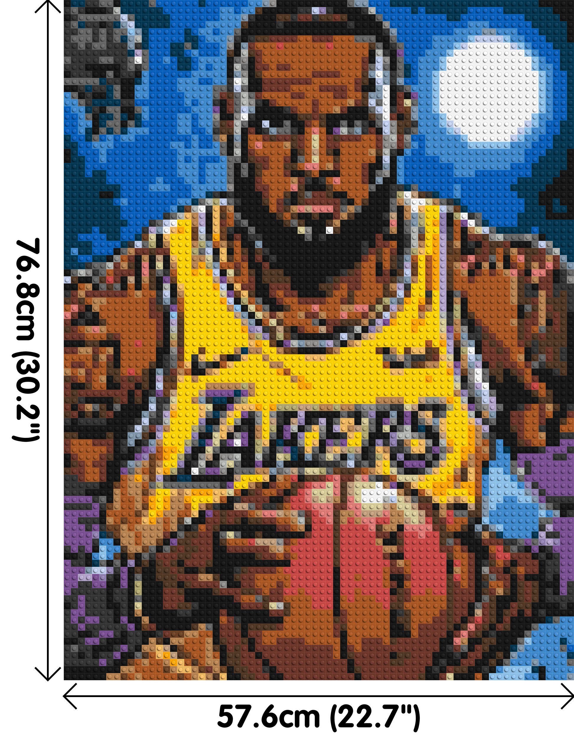 LeBron James Pop Art - Brick Art Mosaic Kit 3x4 dimensions