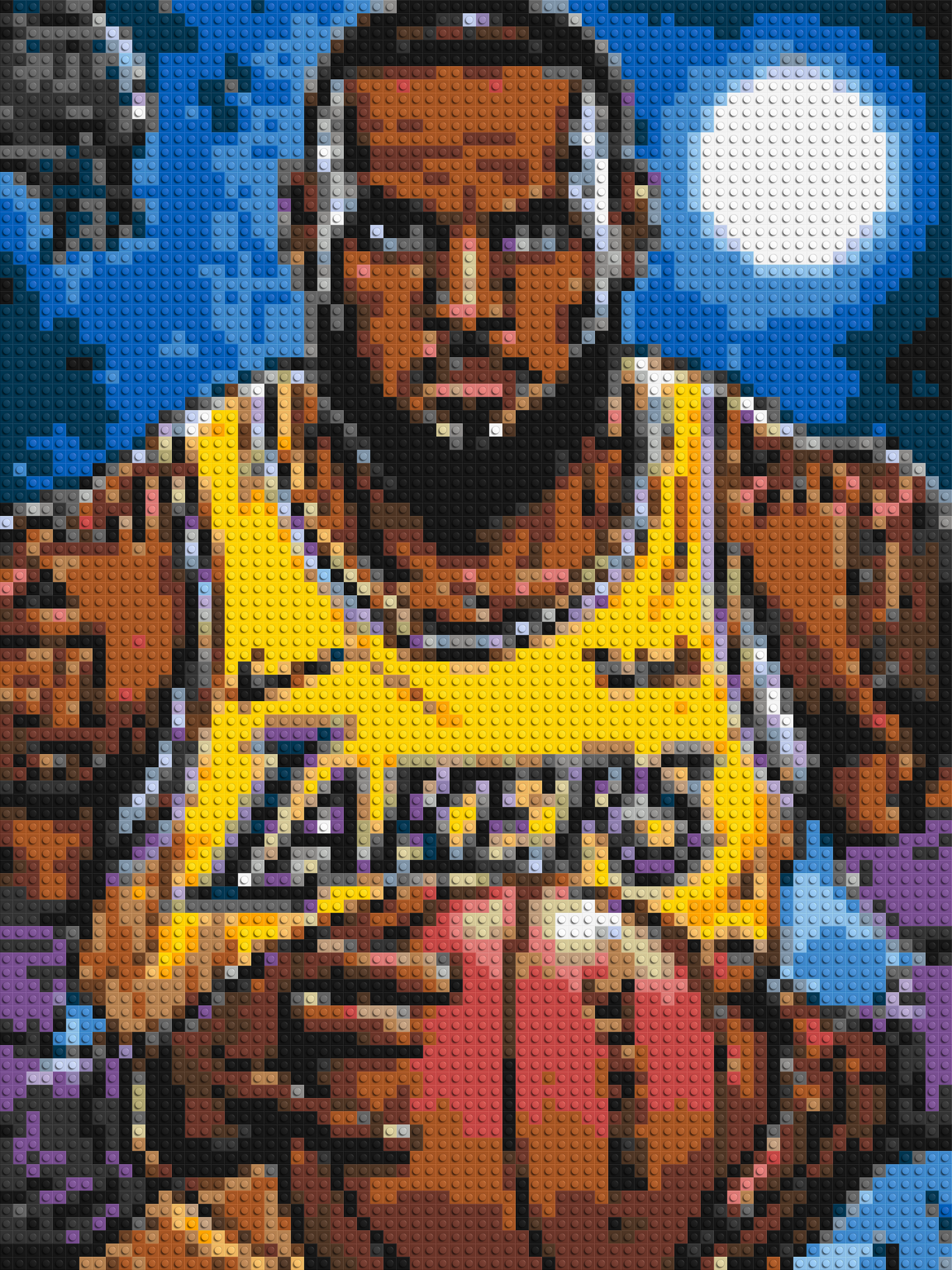 LeBron James Pop Art - Brick Art Mosaic Kit 3x4 large