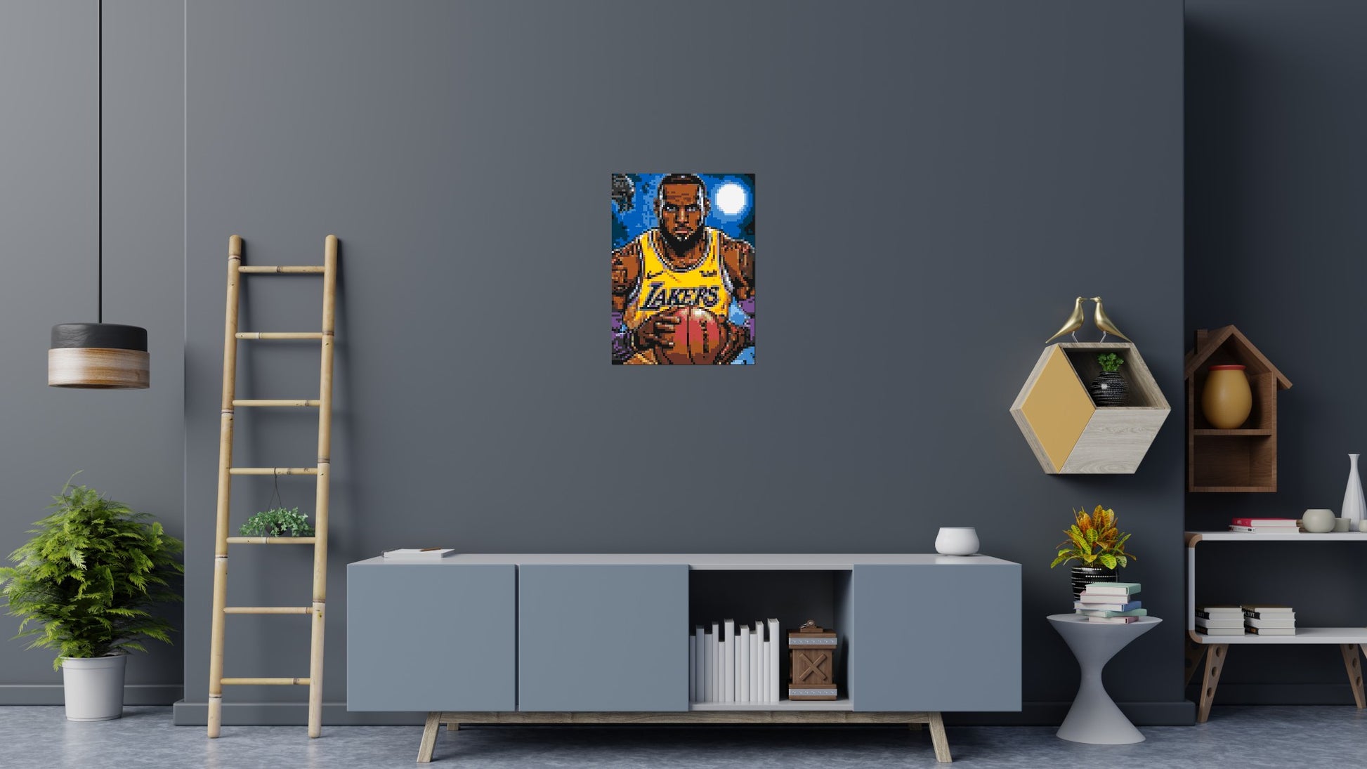 LeBron James Pop Art - Brick Art Mosaic Kit 3x4 scene