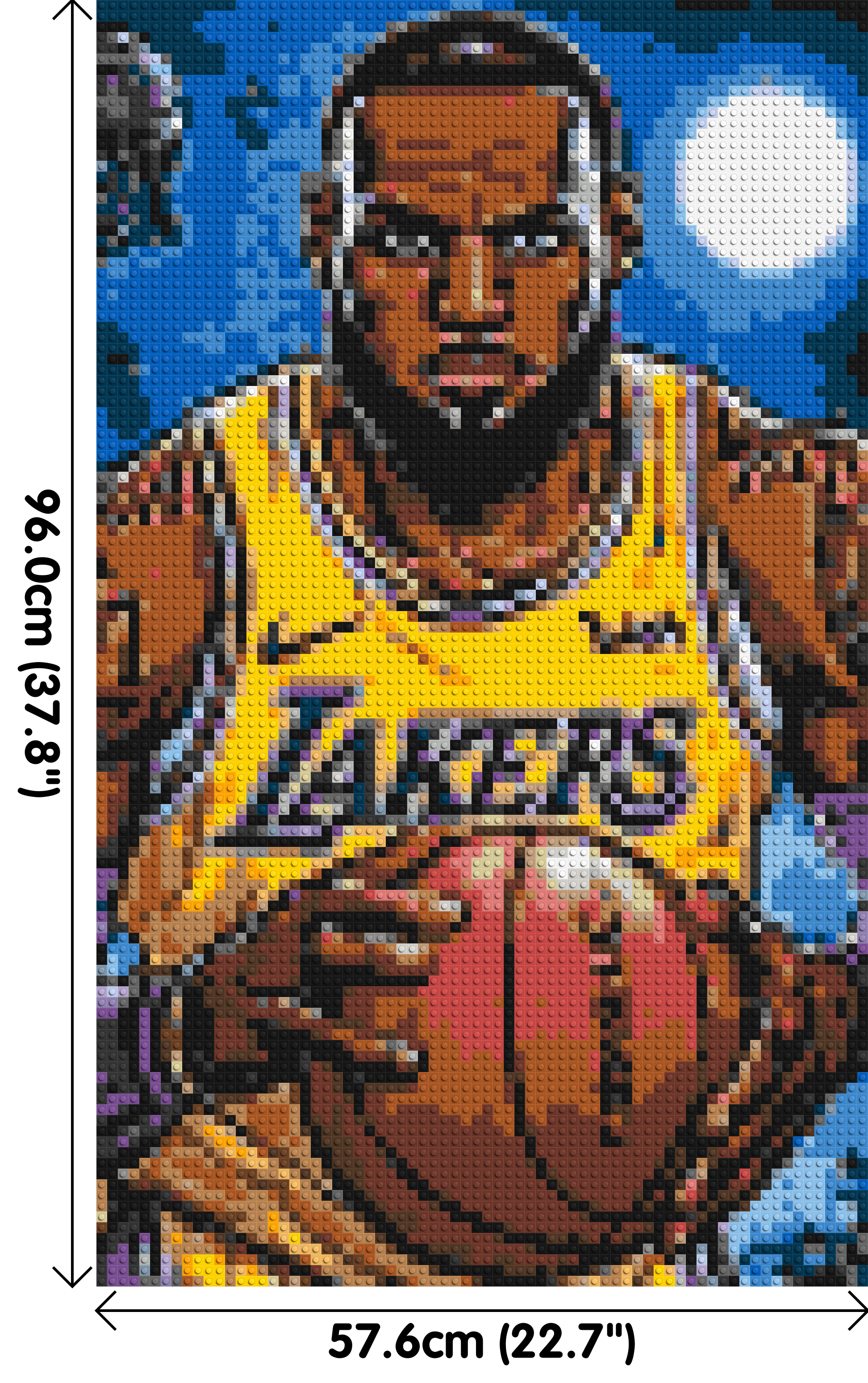 LeBron James Pop Art - Brick Art Mosaic Kit 3x5 dimensions