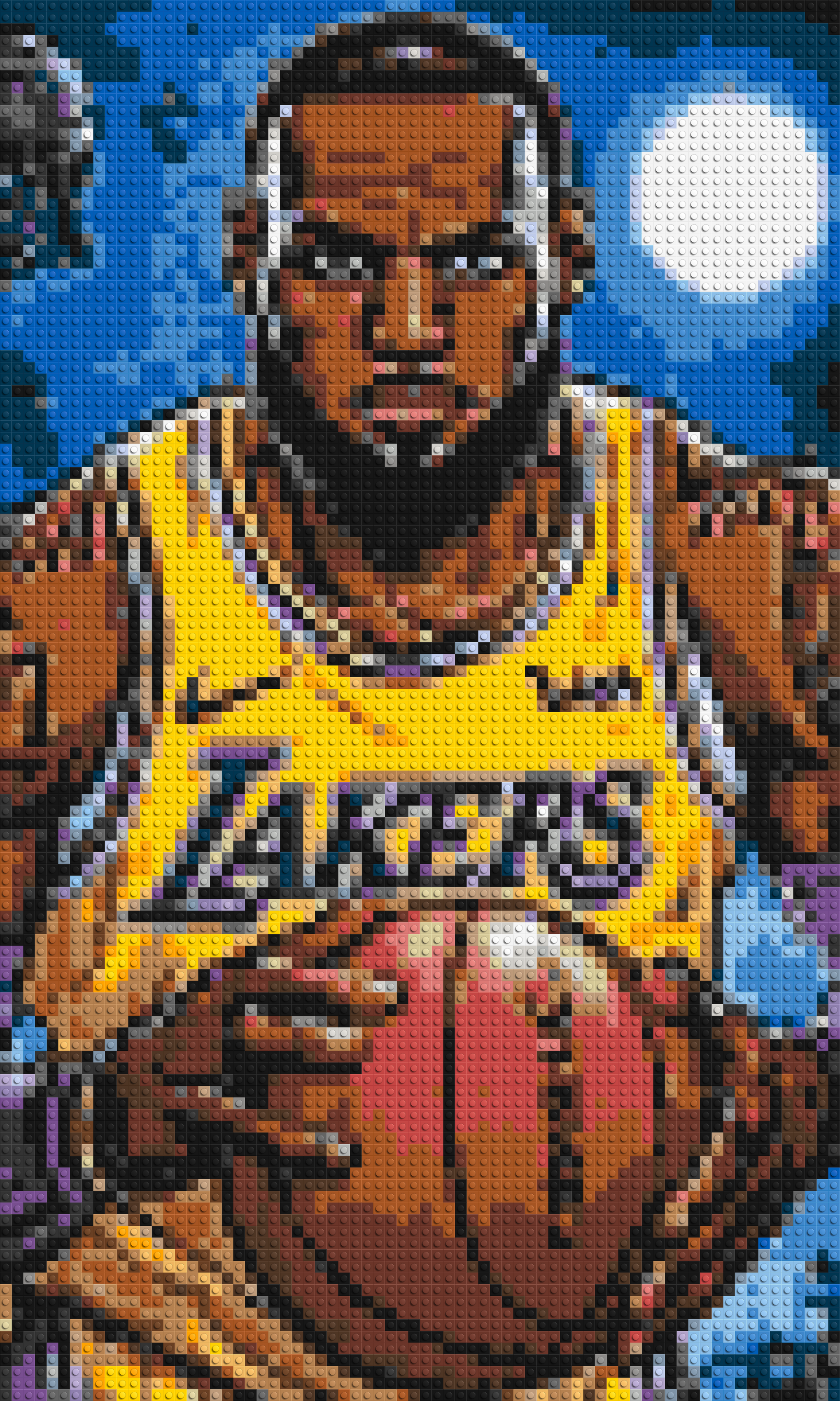 LeBron James Pop Art - Brick Art Mosaic Kit 3x5 large