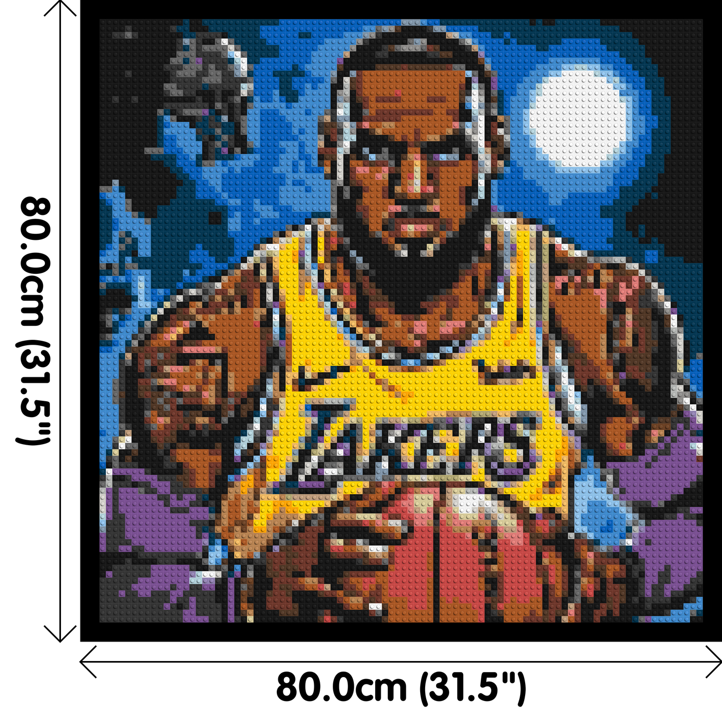 LeBron James Pop Art - Brick Art Mosaic Kit 4x4 large