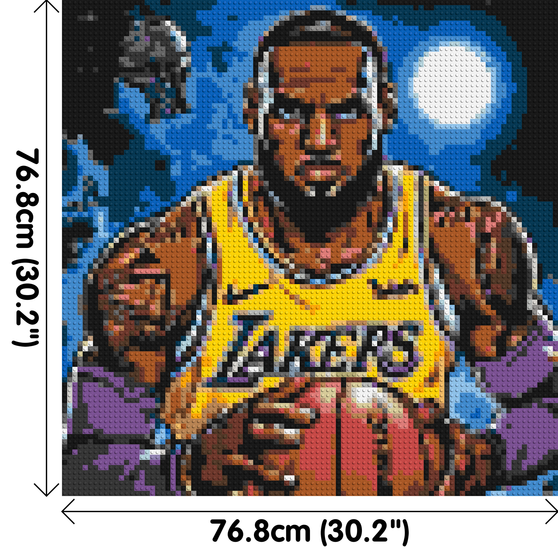 LeBron James Pop Art - Brick Art Mosaic Kit 4x4 dimensions