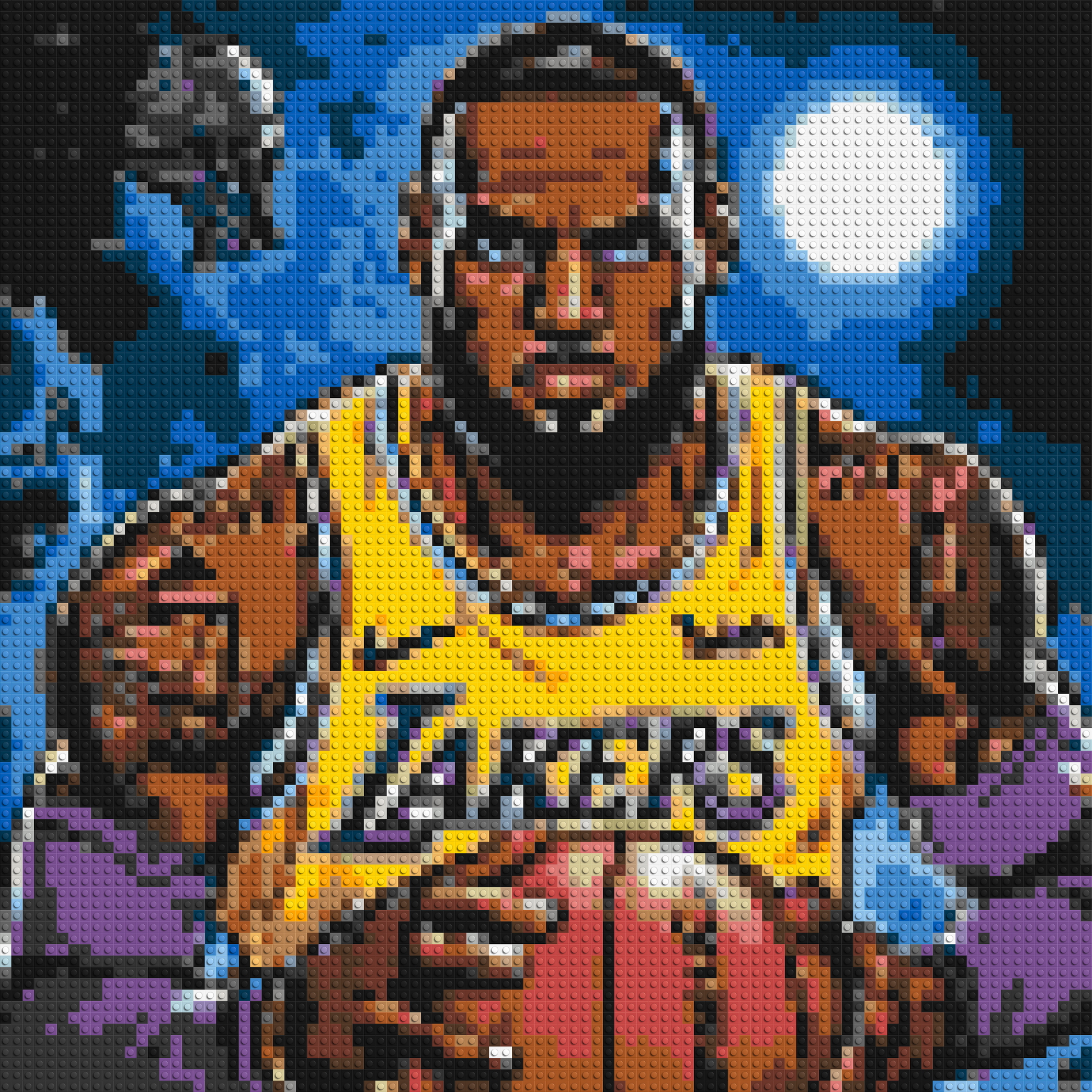 LeBron James Pop Art - Brick Art Mosaic Kit 4x4 large