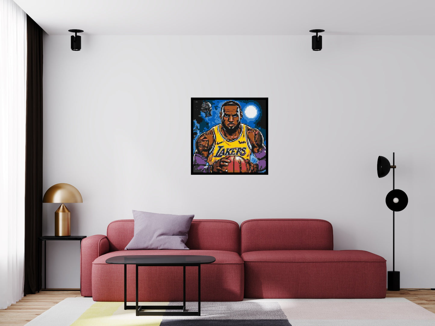 LeBron James Pop Art - Brick Art Mosaic Kit 4x4 large