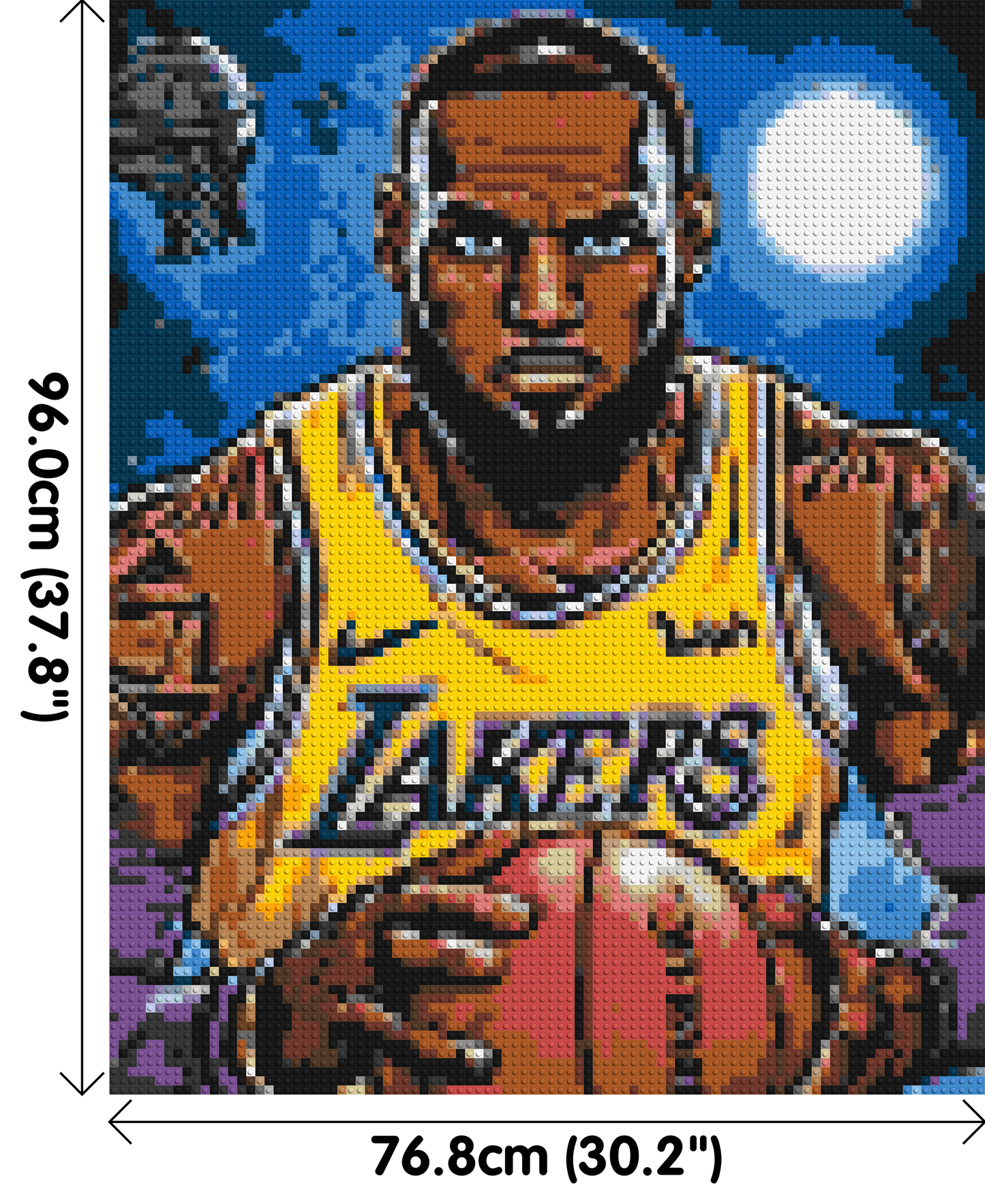 LeBron James Pop Art - Brick Art Mosaic Kit 4x5 large