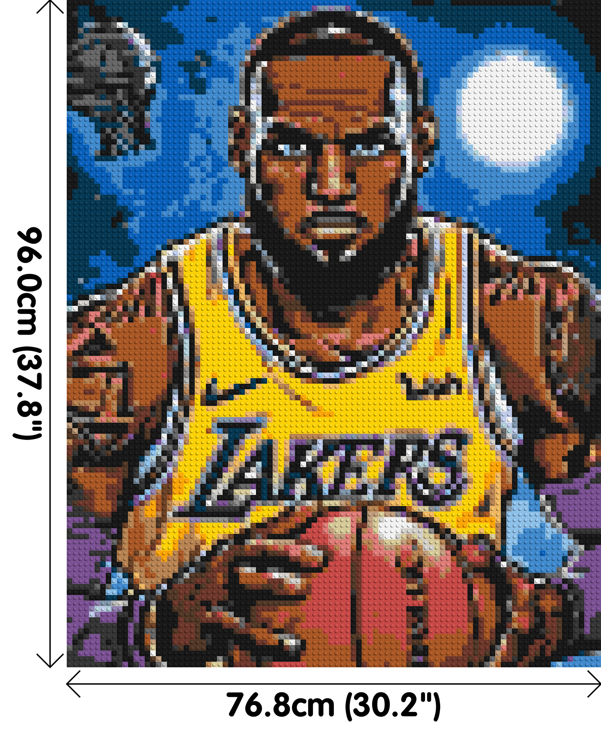 LeBron James Pop Art - Brick Art Mosaic Kit 4x5 dimensions