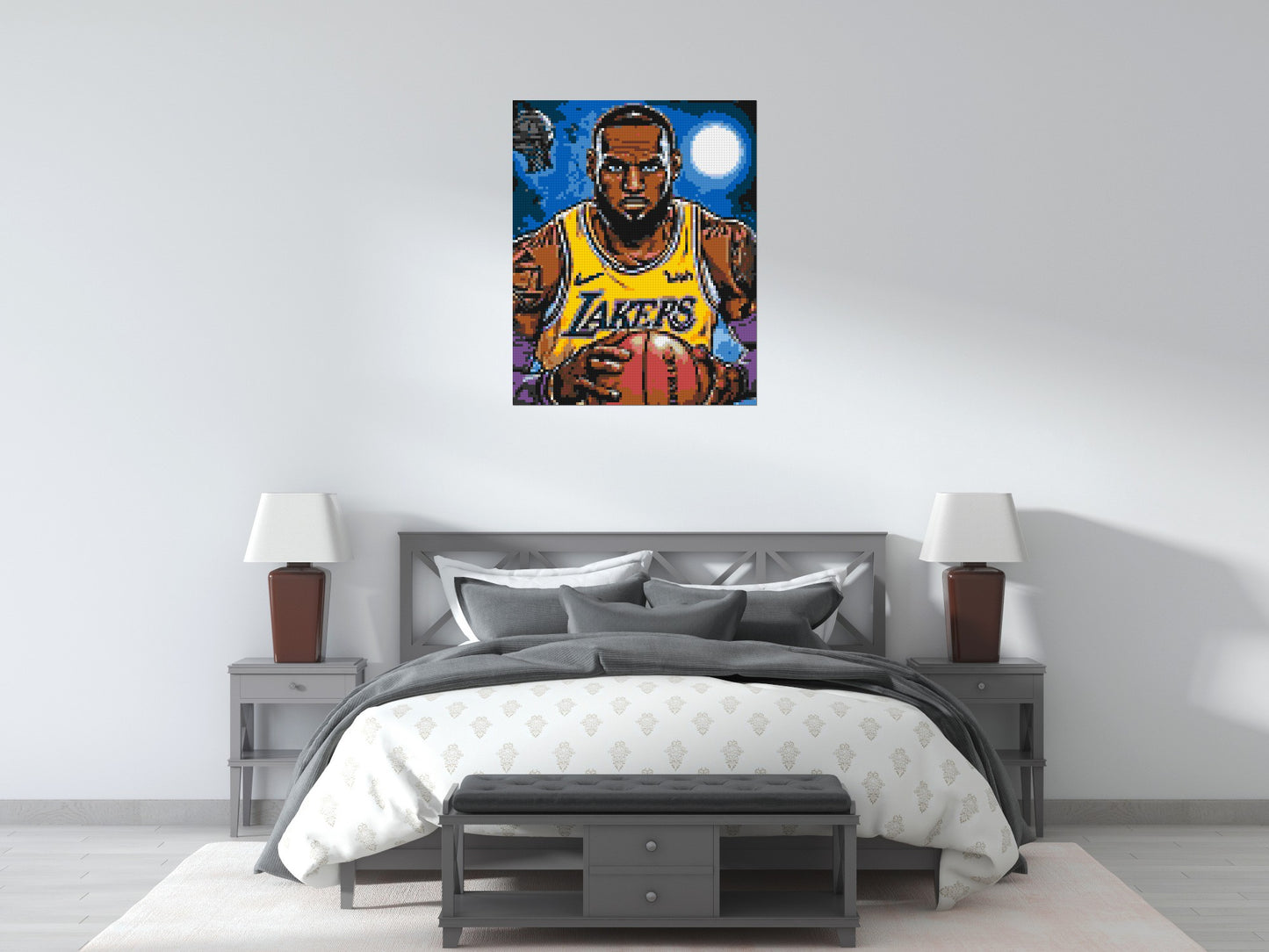 LeBron James Pop Art - Brick Art Mosaic Kit 4x5 large