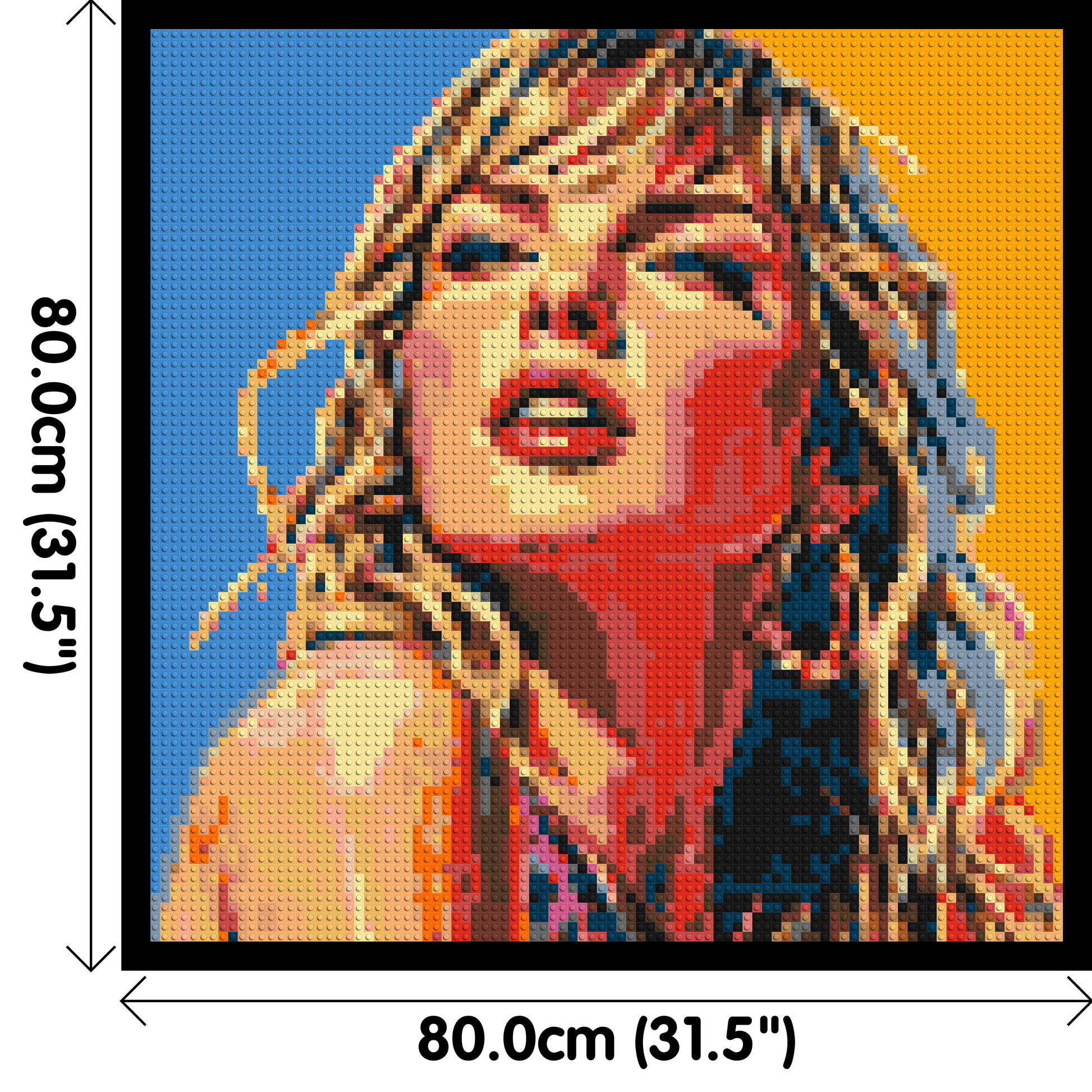 Taylor Swift Colourful  - Brick Art Mosaic Kit 4x4 dimensions with frame