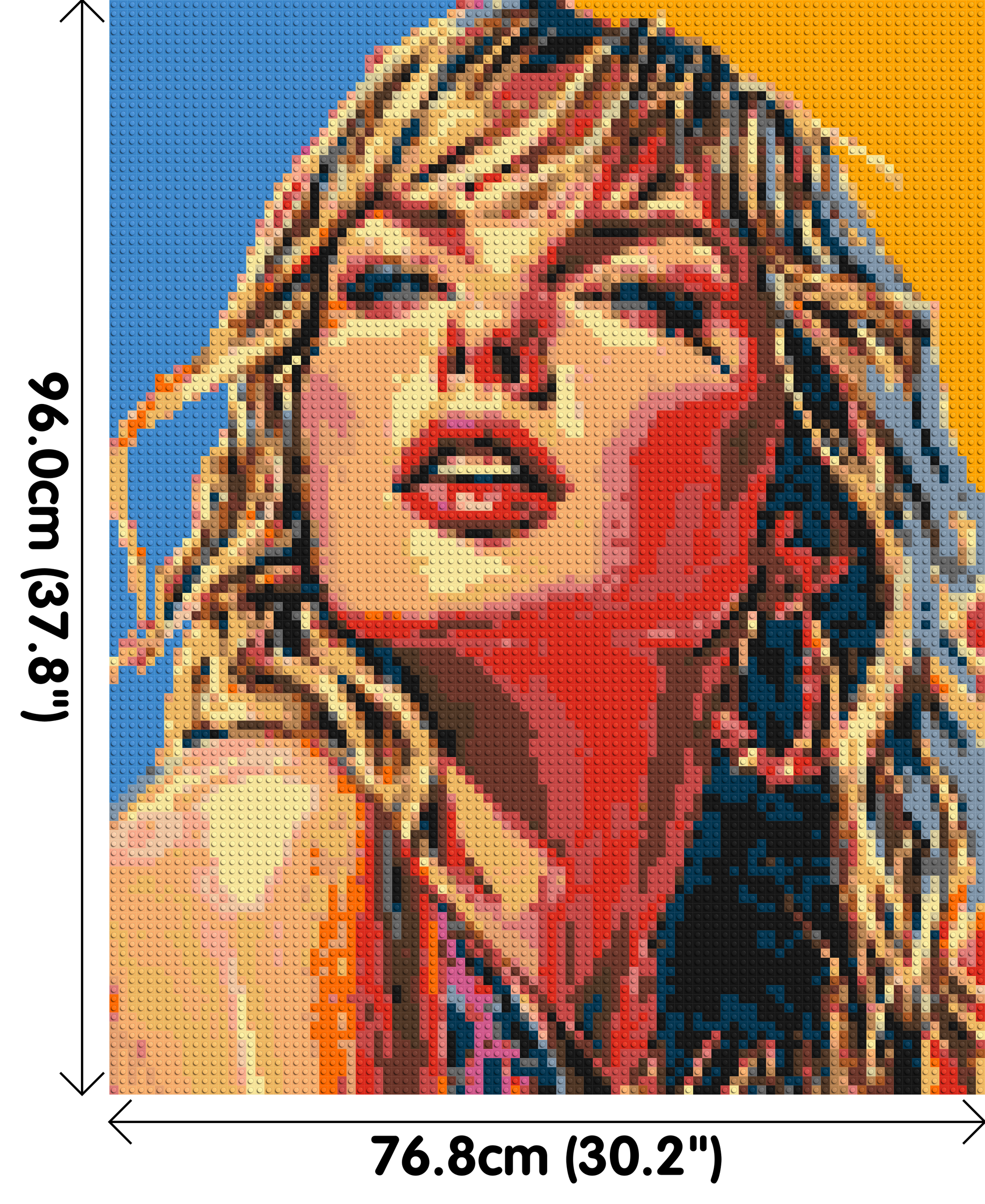 Taylor Swift Colourful  - Brick Art Mosaic Kit 4x5 dimensions