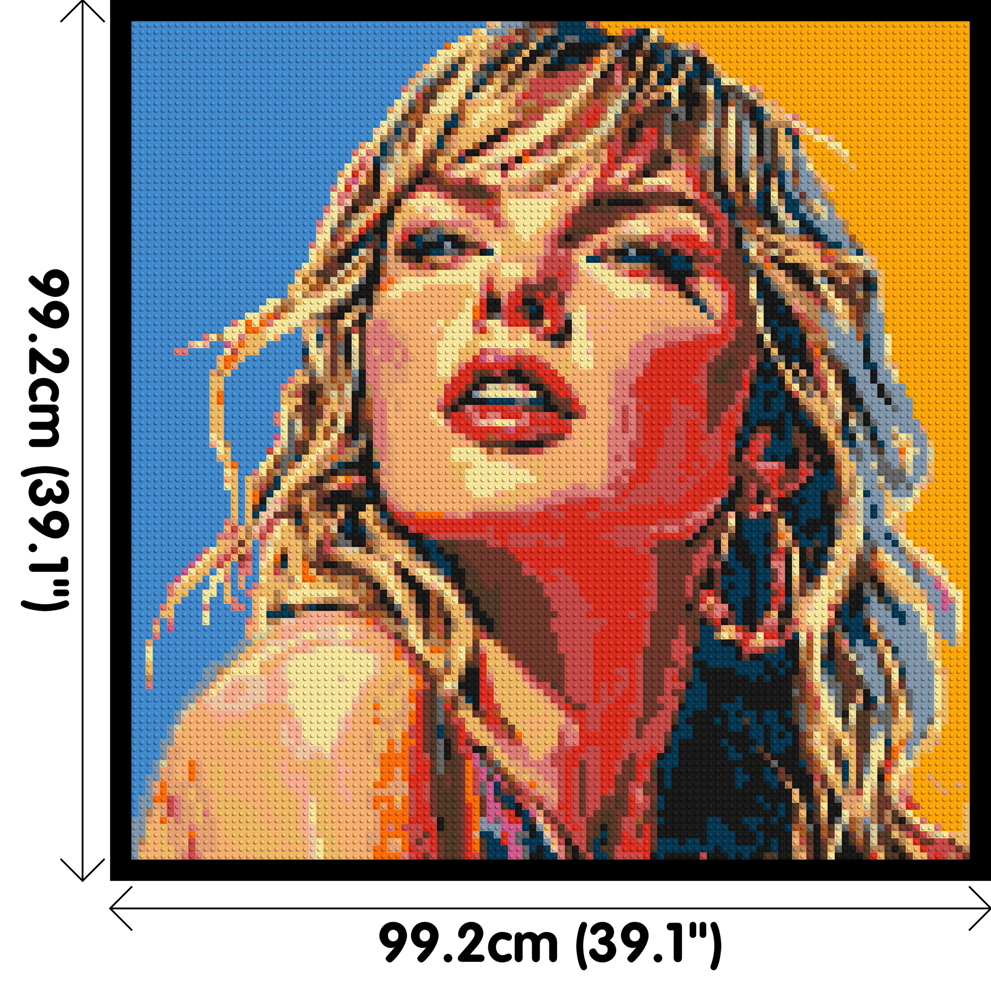 Taylor Swift Colourful  - Brick Art Mosaic Kit 5x5 dimensions with frame