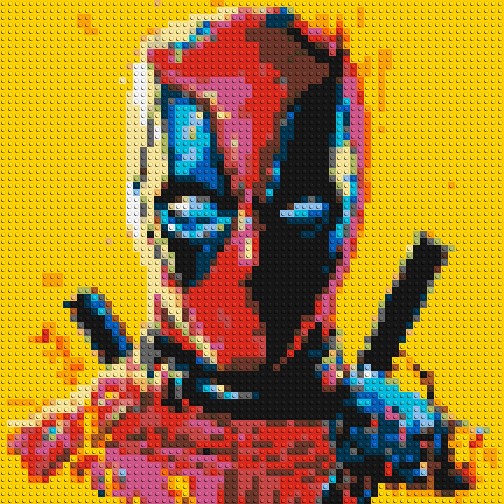 Deadpool Pixel Art - Brick Art Mosaic Kit 3x3 large