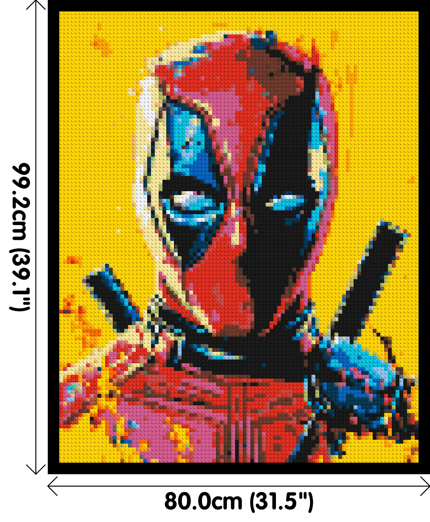 Deadpool Pixel Art - Brick Art Mosaic Kit 4x5 large