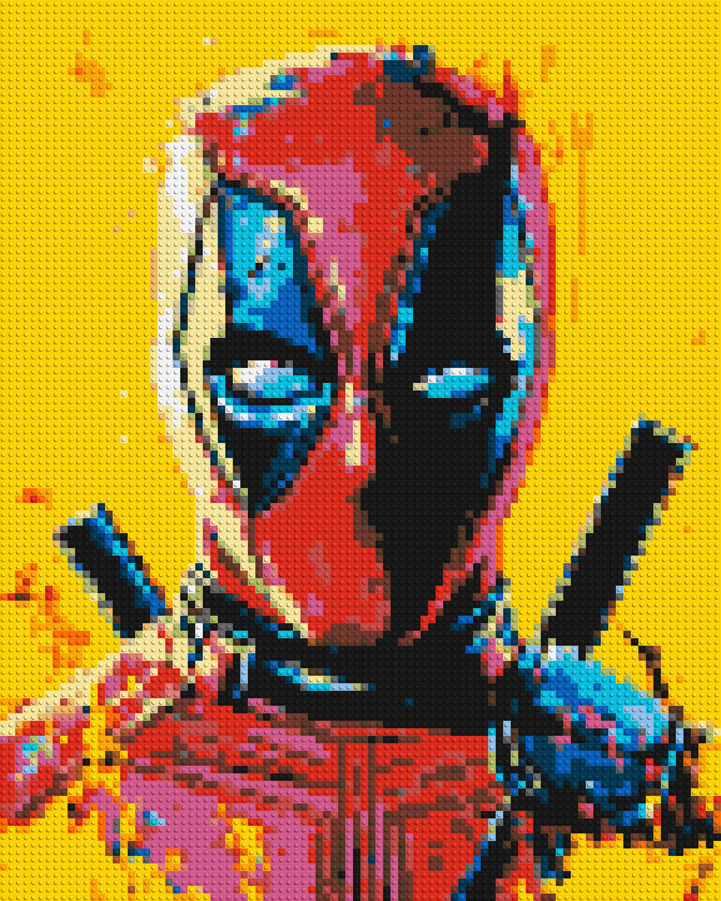 Deadpool Pixel Art - Brick Art Mosaic Kit 4x5 large