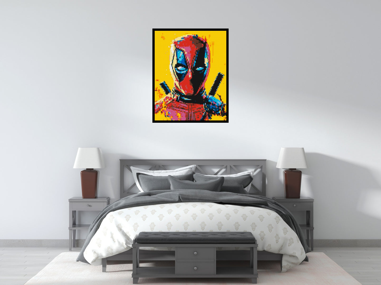 Deadpool Pixel Art - Brick Art Mosaic Kit 4x5 large