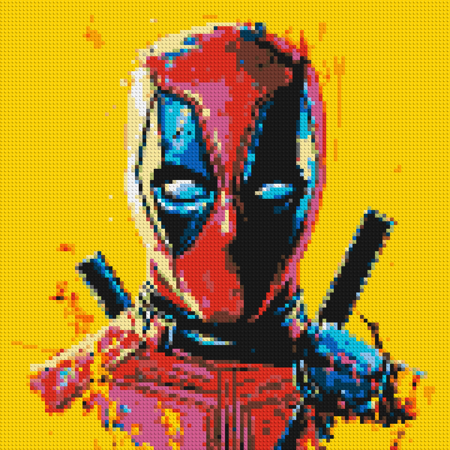 Deadpool Pixel Art - Brick Art Mosaic Kit 5x5 large