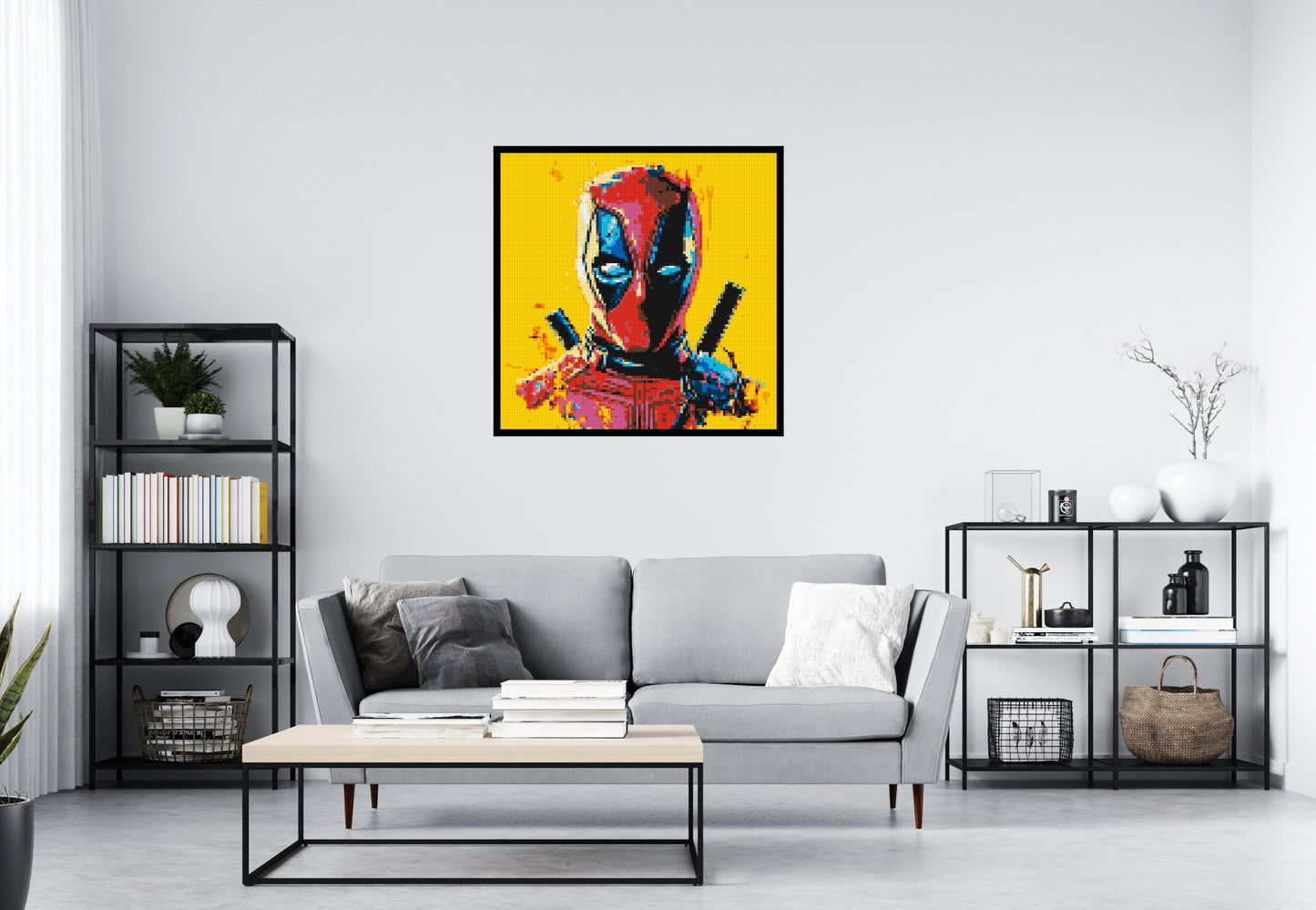 Deadpool Pixel Art - Brick Art Mosaic Kit 5x5 large