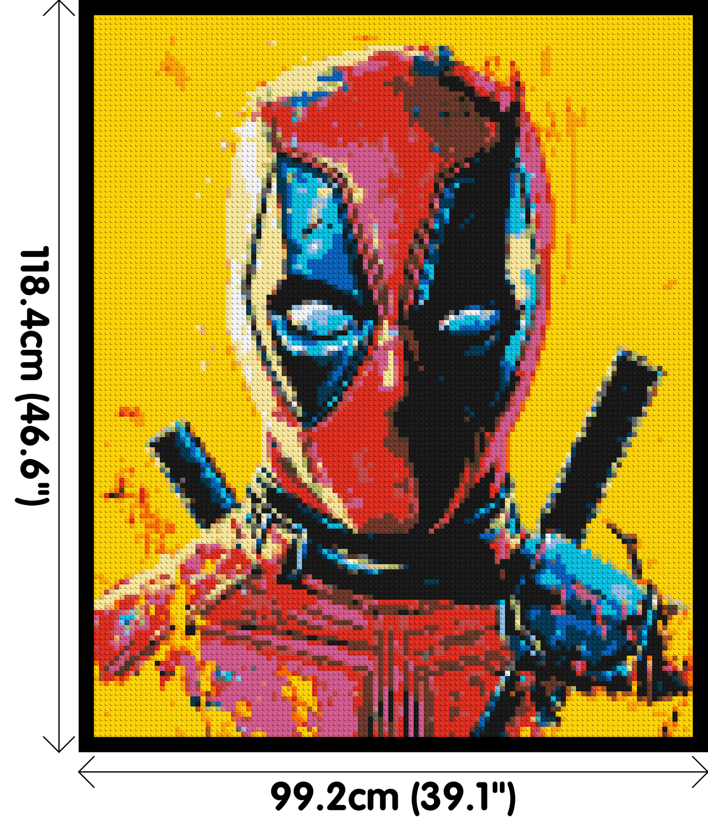 Deadpool Pixel Art - Brick Art Mosaic Kit 5x6 large