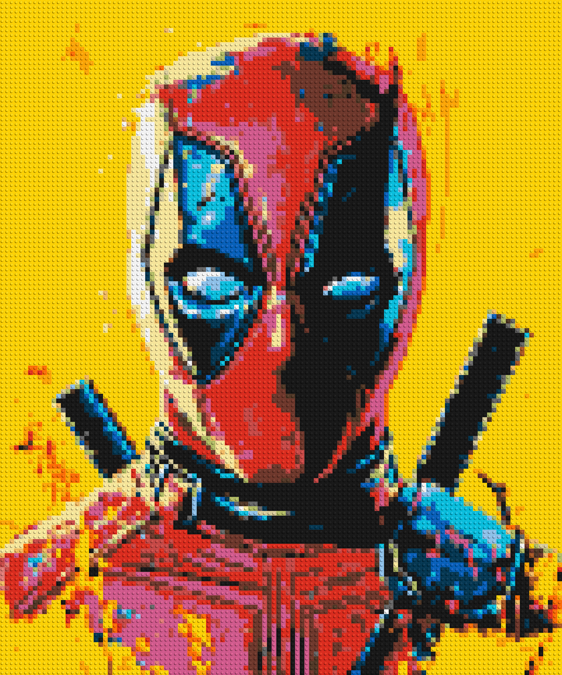 Deadpool Pixel Art - Brick Art Mosaic Kit 5x6 large