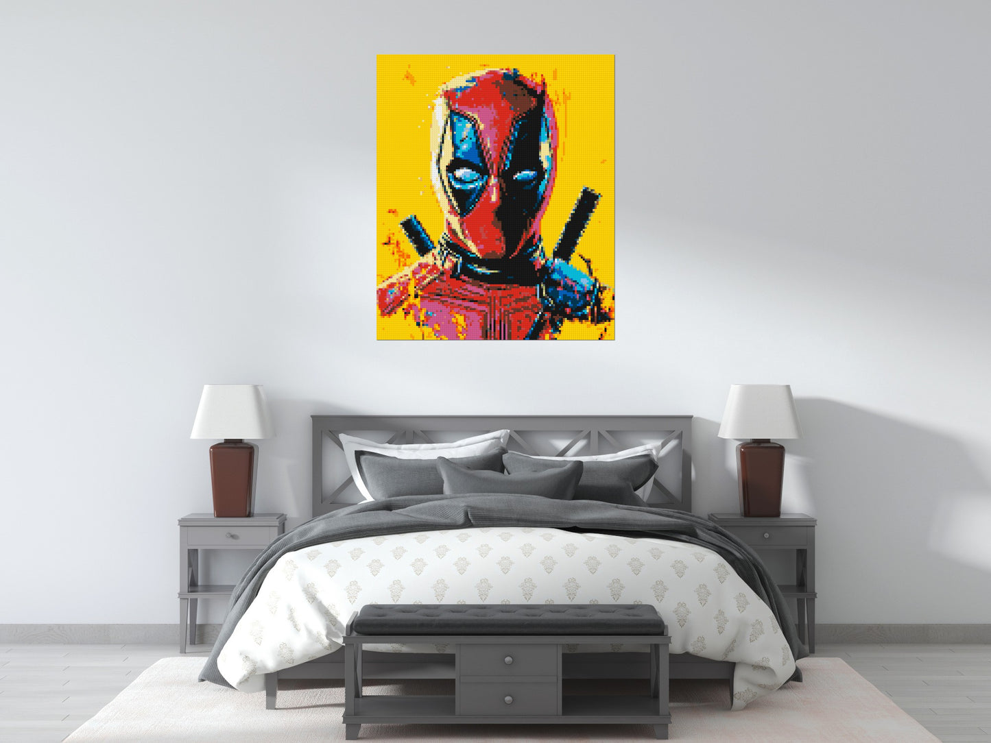 Deadpool Pixel Art - Brick Art Mosaic Kit 5x6 large