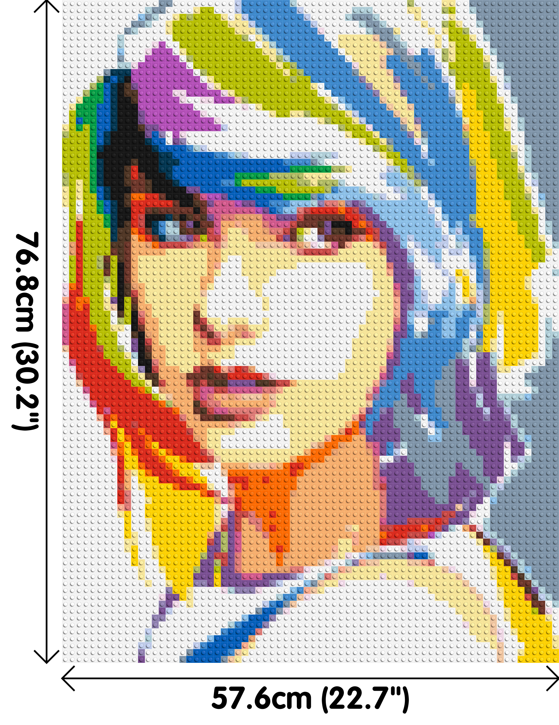 Taylor Swift WPAP - Brick Art Mosaic Kit 3x4 dimensions