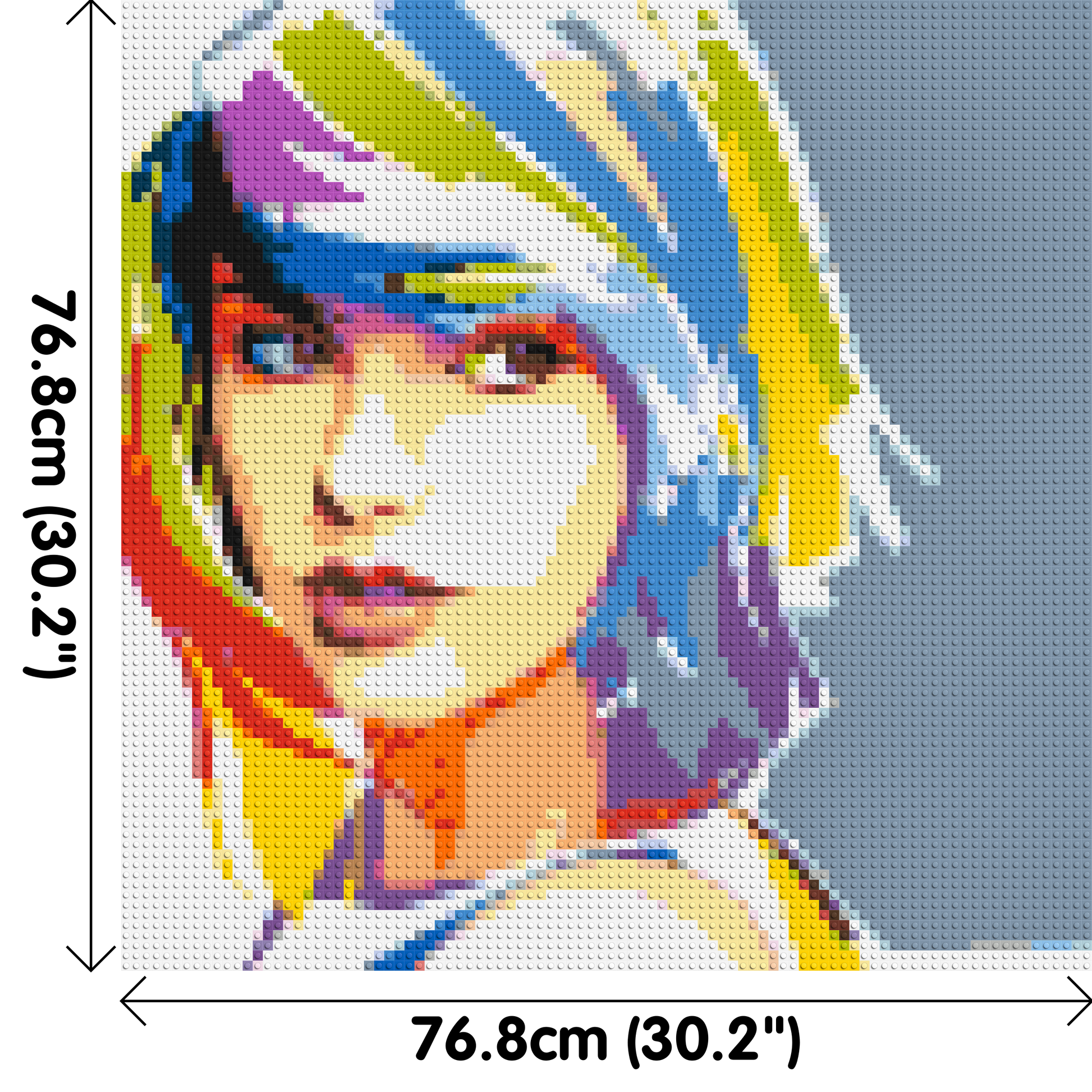 Taylor Swift WPAP - Brick Art Mosaic Kit 4x4 dimensions