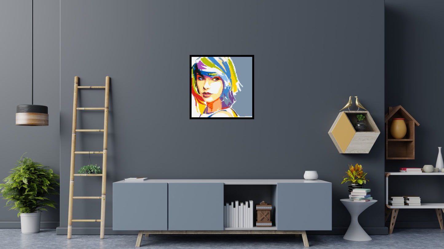 Taylor Swift WPAP - Brick Art Mosaic Kit 4x4 large