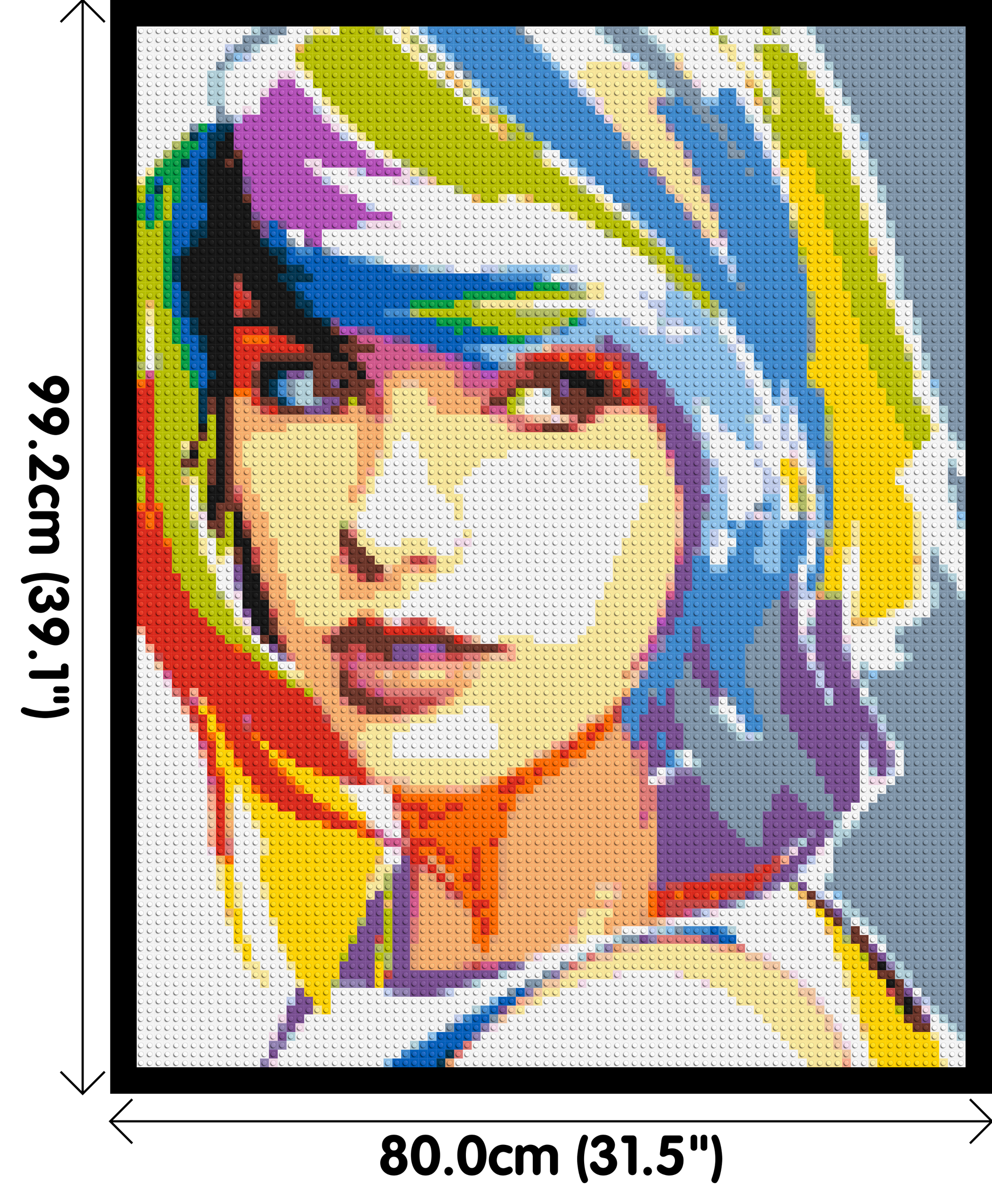 Taylor Swift WPAP - Brick Art Mosaic Kit 4x5 dimensions with frame