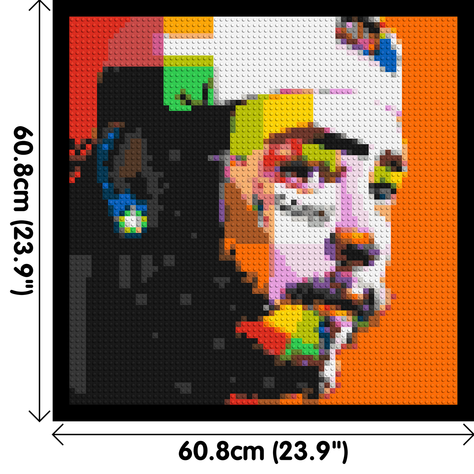 Post Malone - Brick Art Mosaic Kit 3x3 dimensions with frame