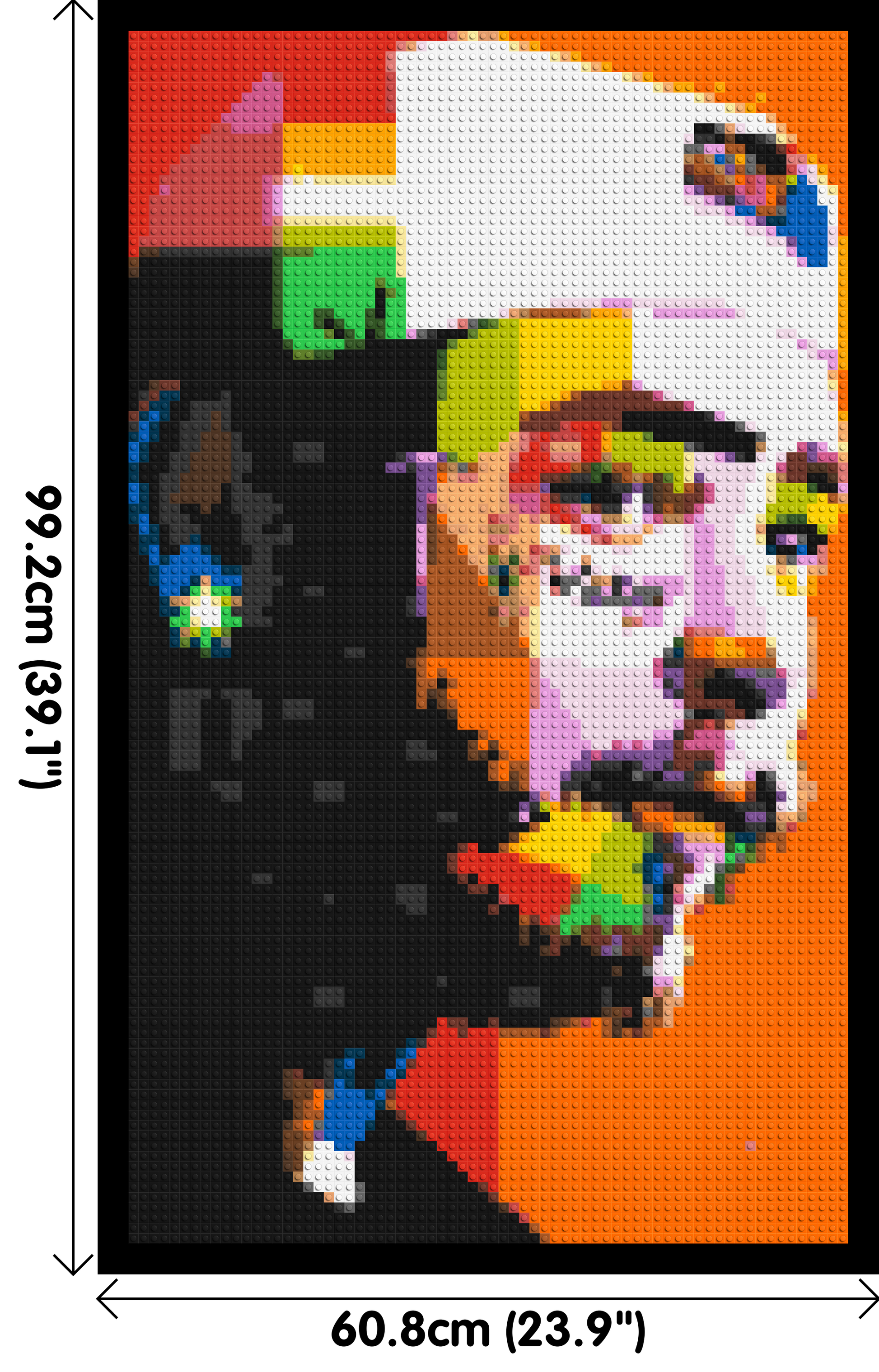 Post Malone - Brick Art Mosaic Kit 3x5 dimensions with frame