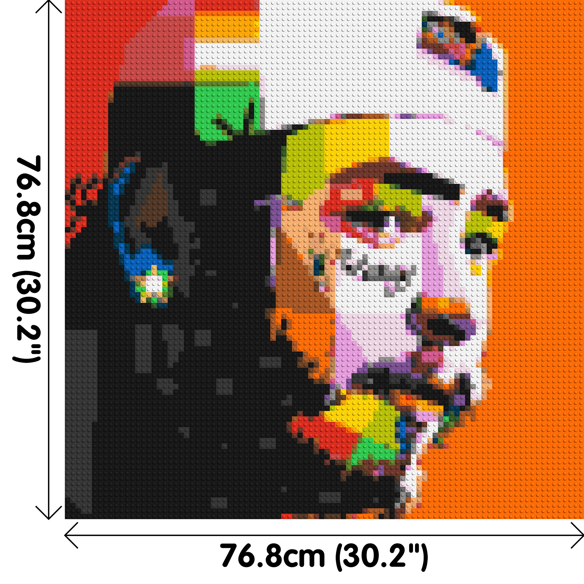 Post Malone - Brick Art Mosaic Kit 4x4 dimensions