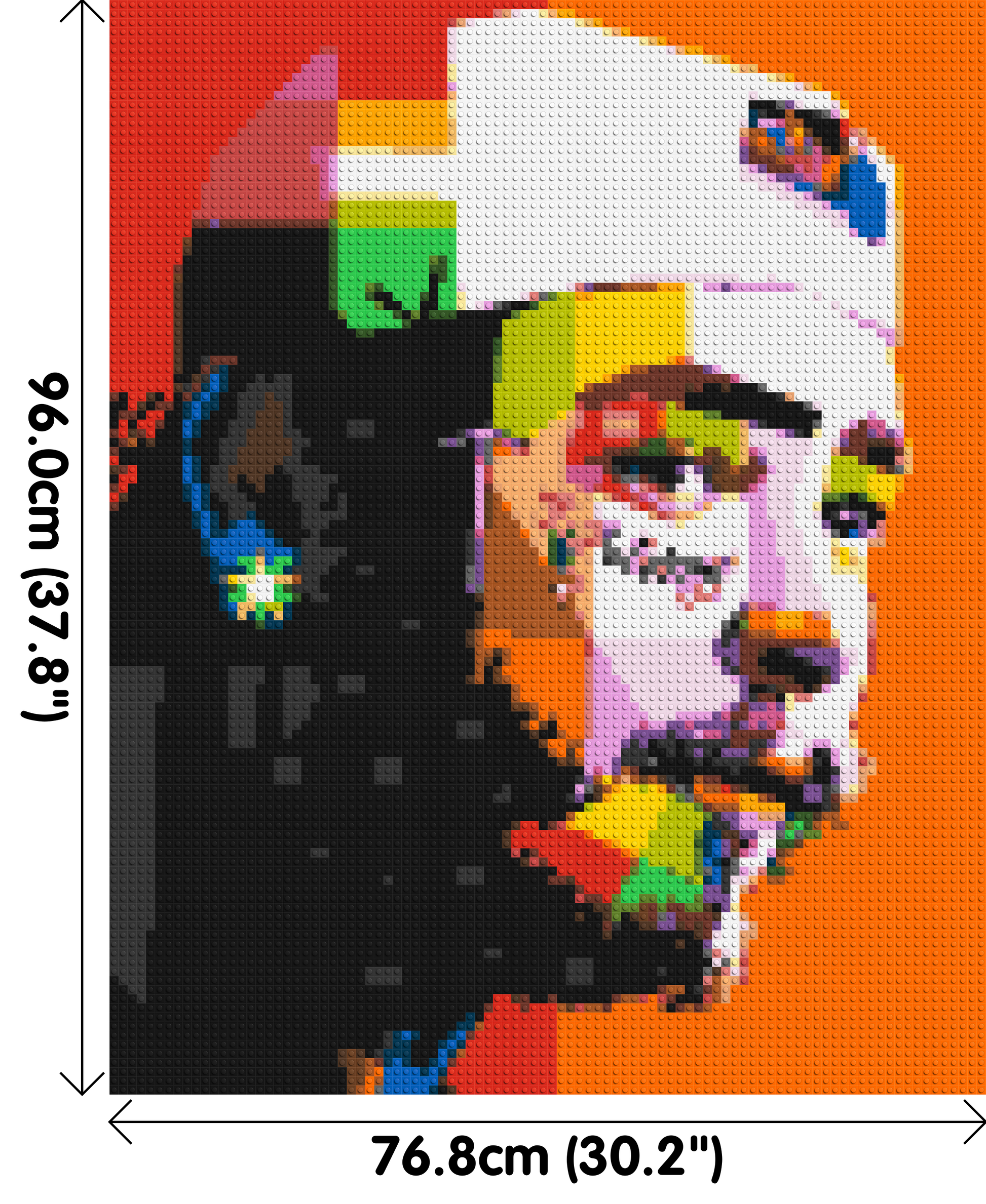 Post Malone - Brick Art Mosaic Kit 4x5 dimensions